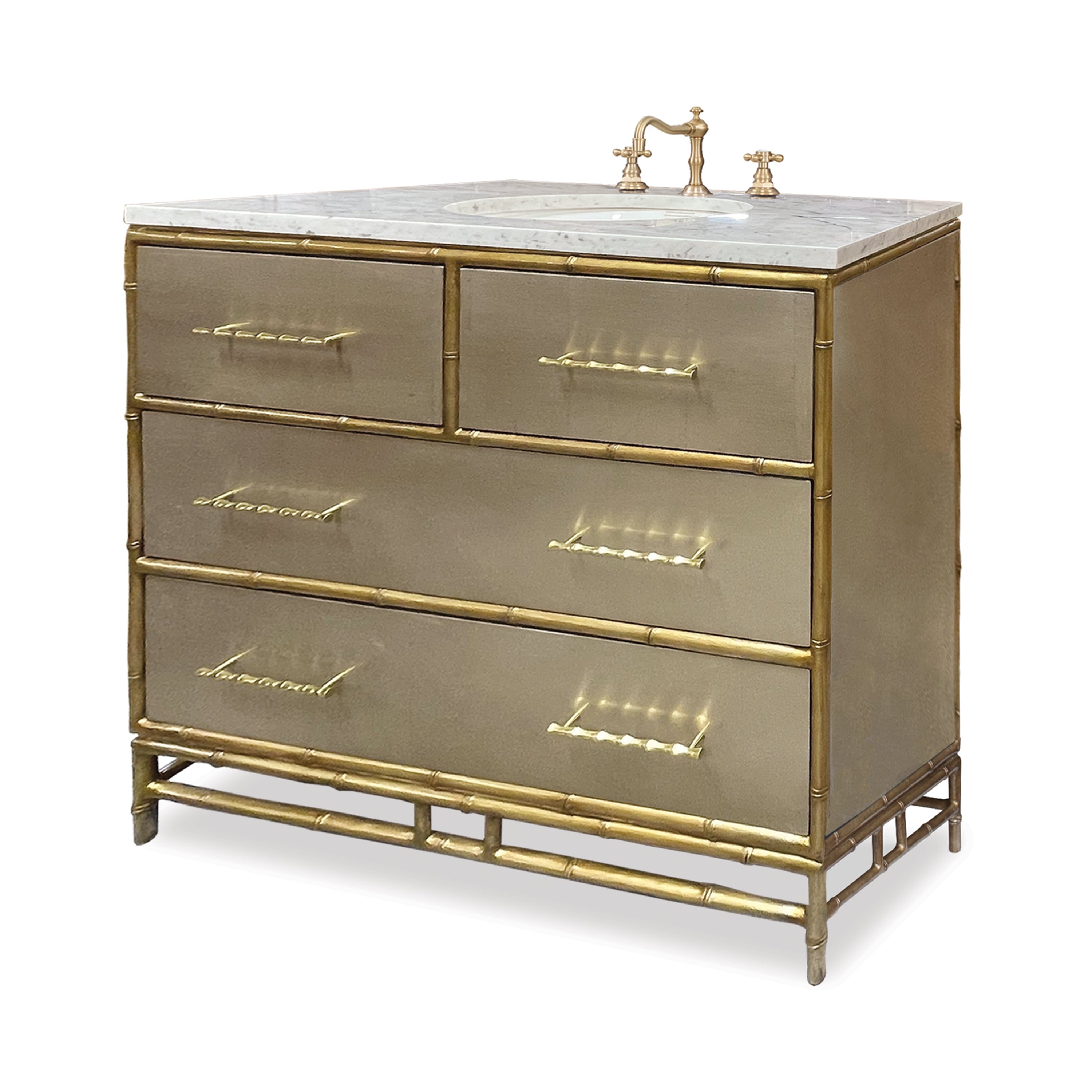 Chinoiserie Bathroom Vanity - French Gold