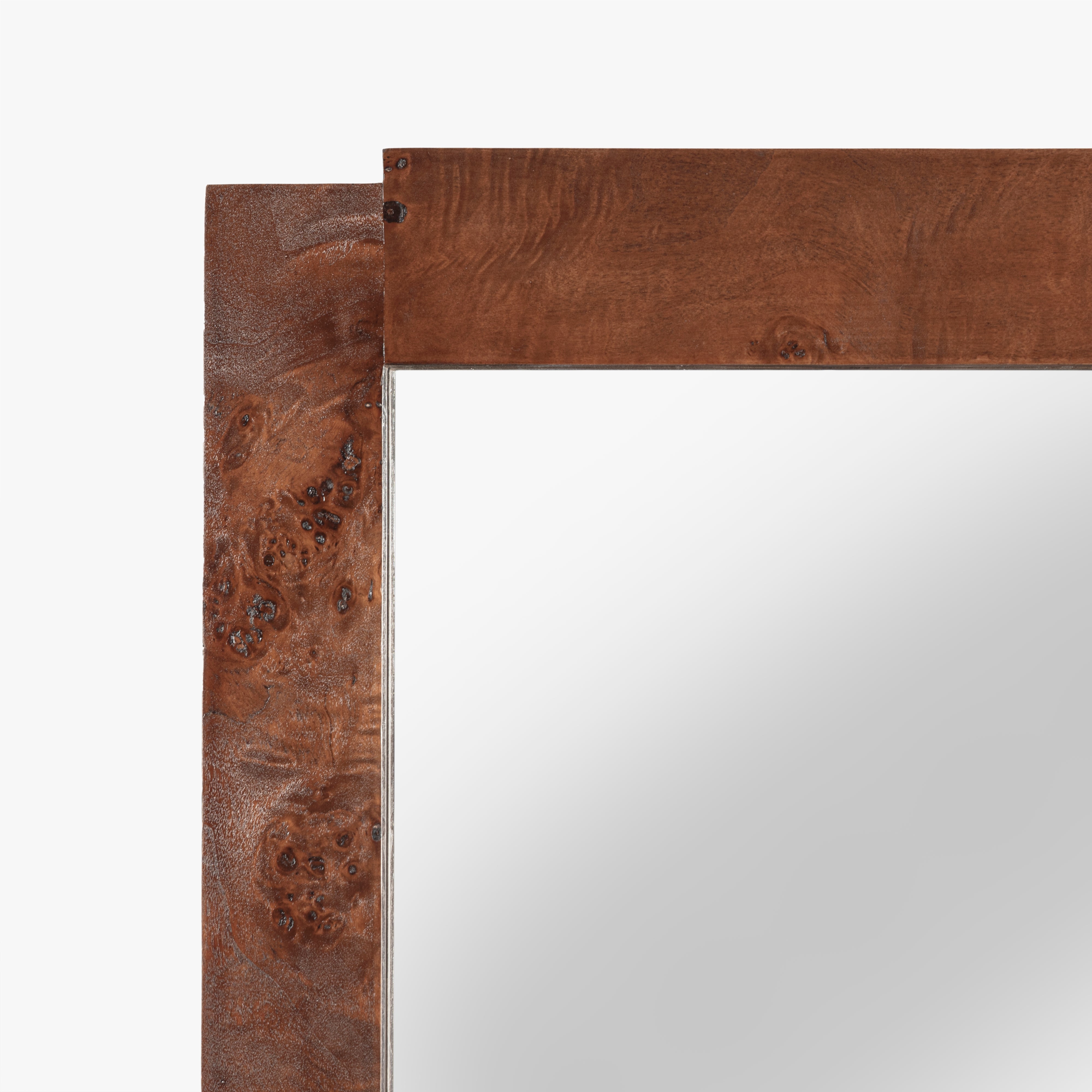 Wesley Burl Wall Mirror - Dark Burl