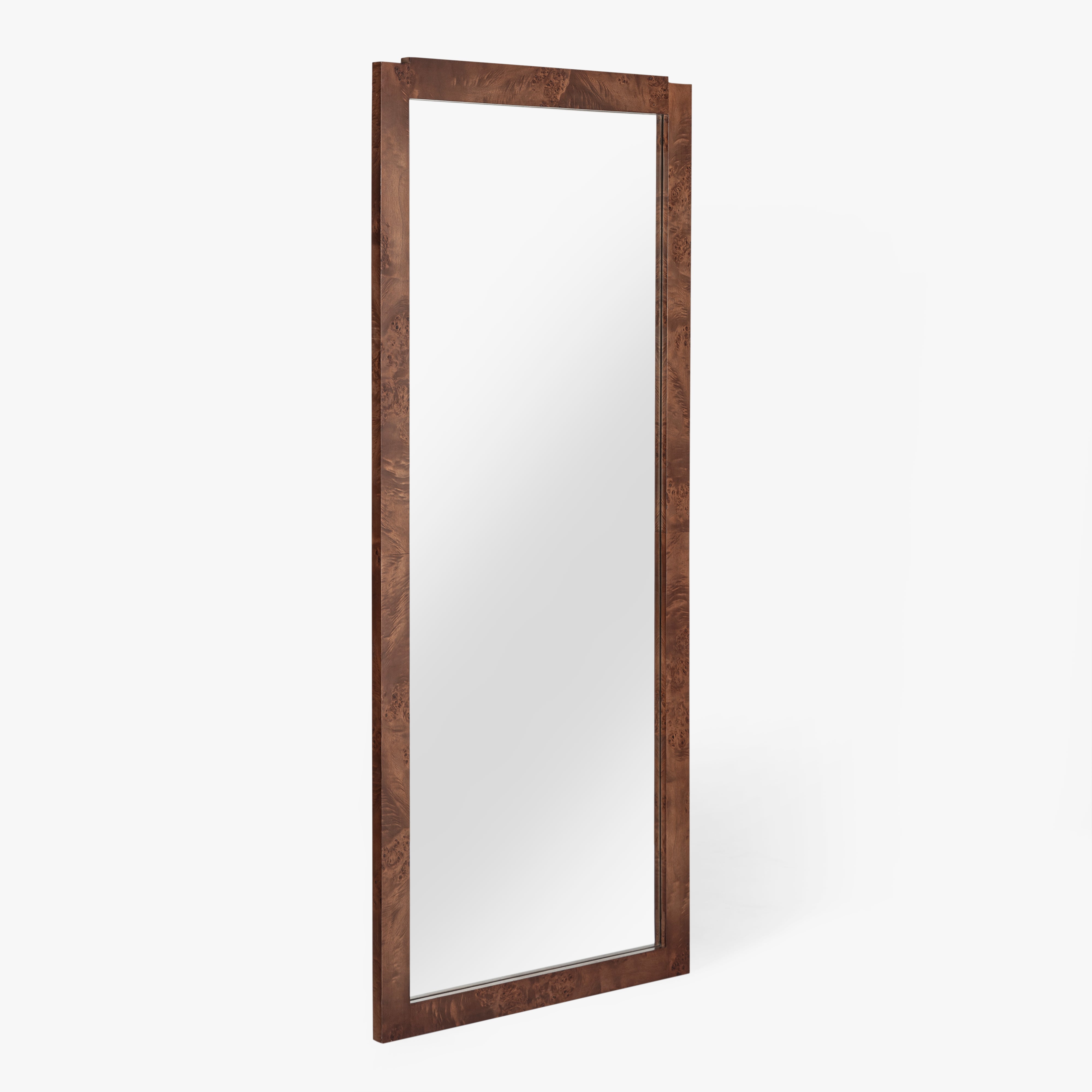 Wesley Burl Floor Mirror - Dark Burl