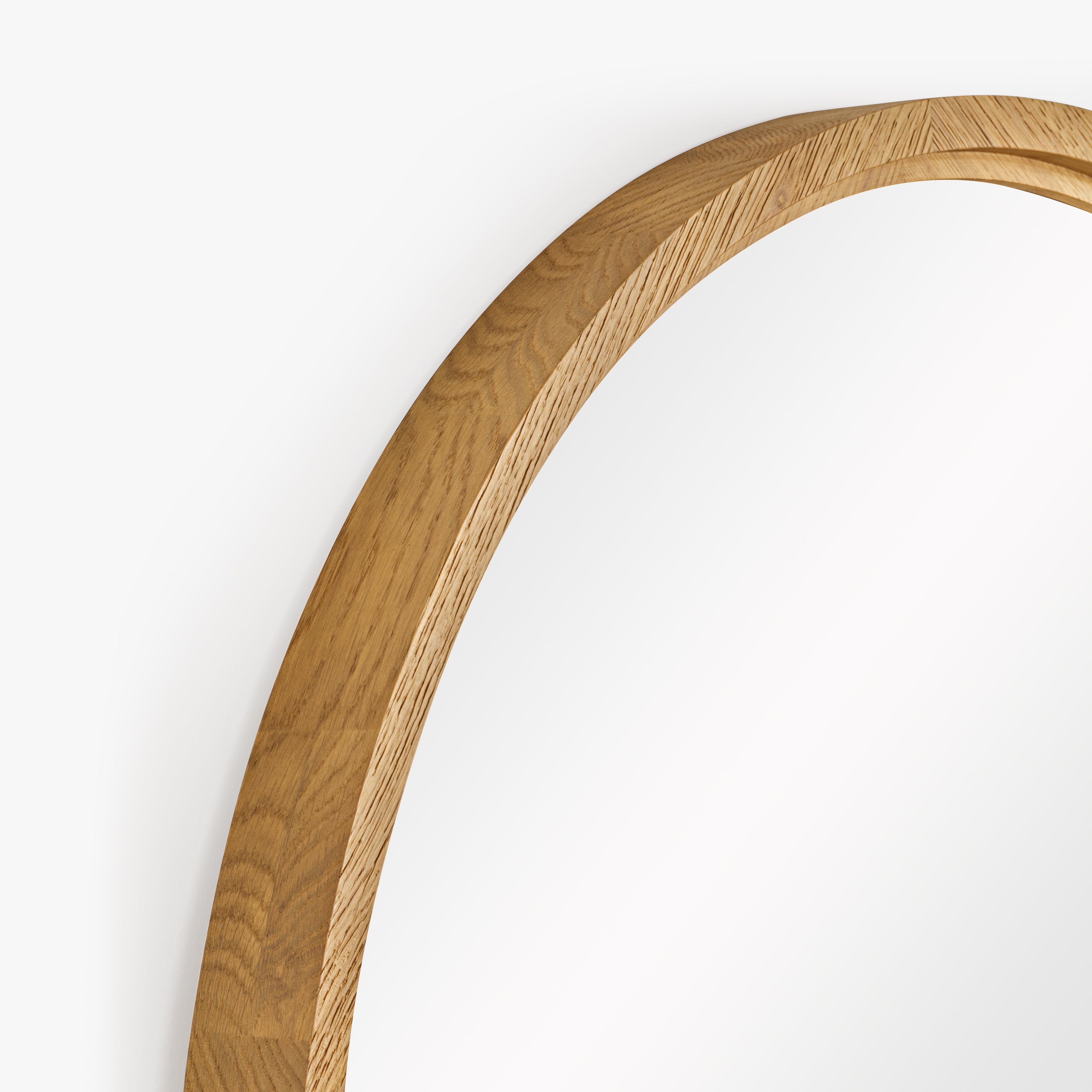 Buddy Round Mirror - Natural Oak