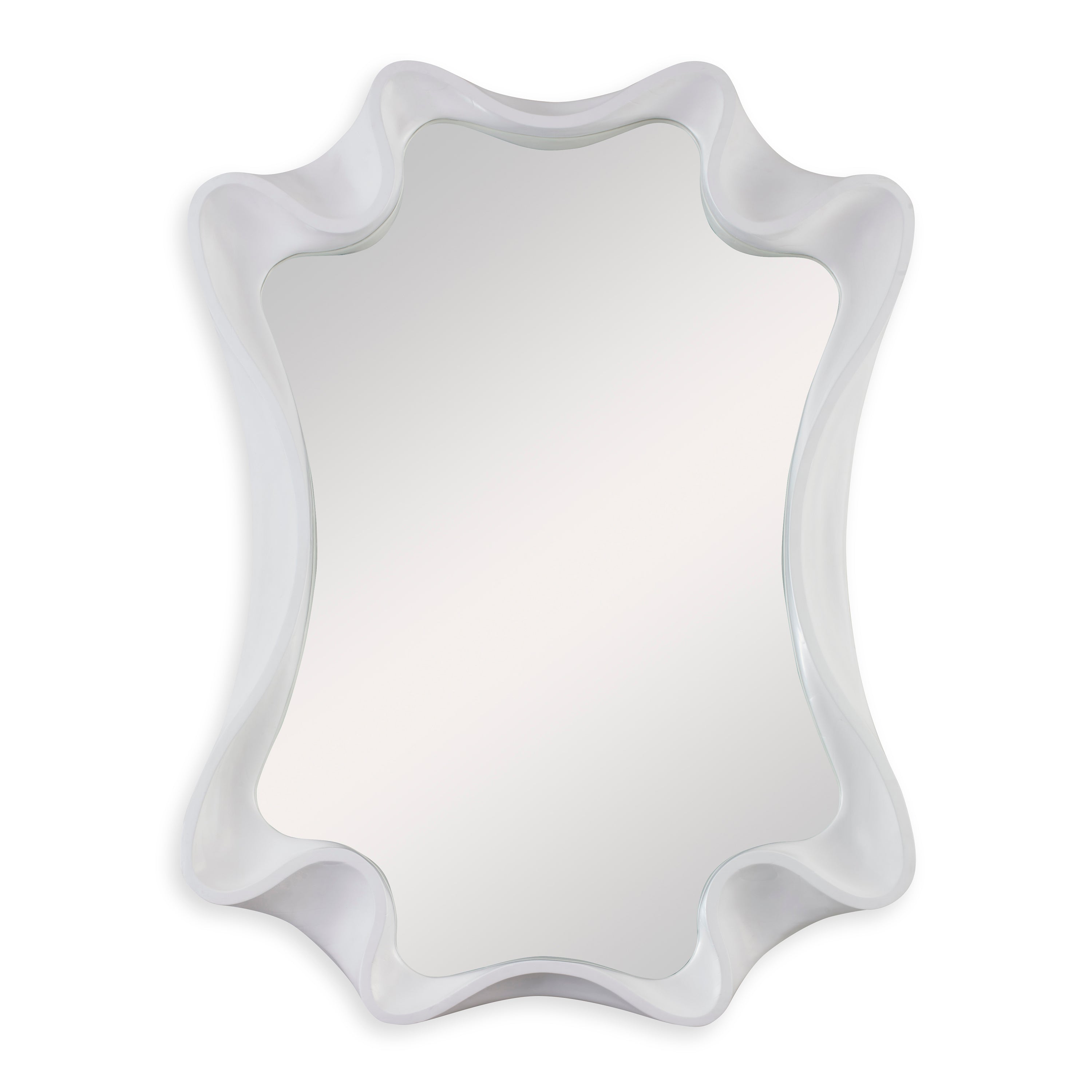 Scalloped Mirror - Bright White