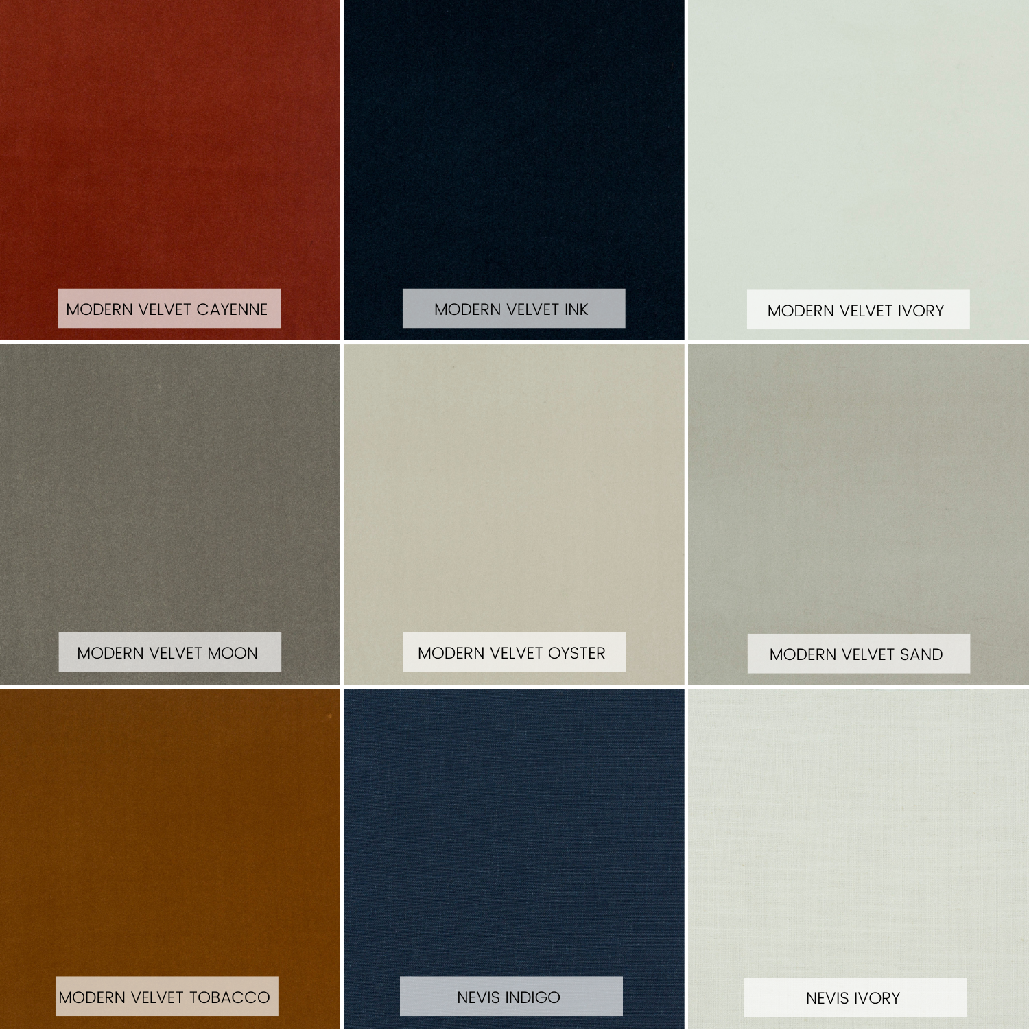 Custom upholstery fabric color options for California Sofa - 90" including velvet and indigo by GO HOME.