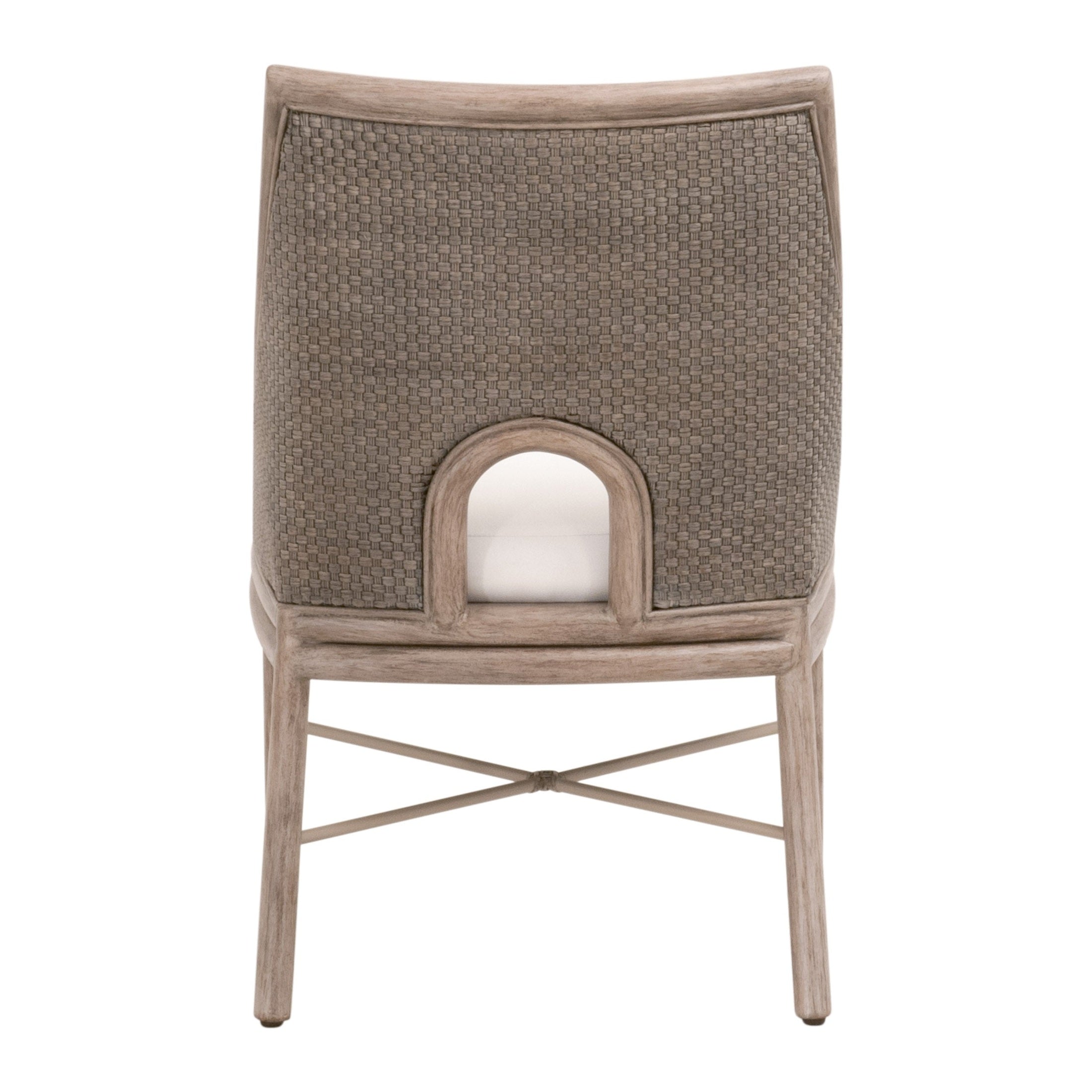 Adamo Dining Chair set of 2 with handwoven Cabana Loom back and mahogany frame by Essentials for Living