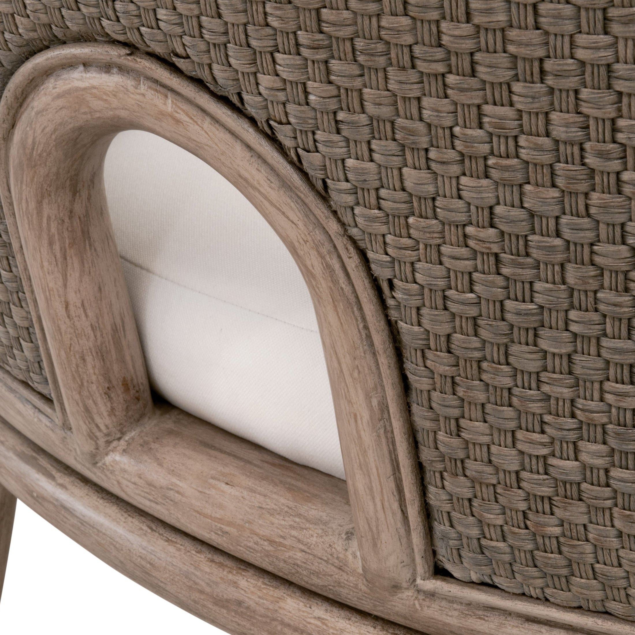Close-up of handwoven Cabana Loom back on Adamo Dining Chair set of 2 by Essentials for Living