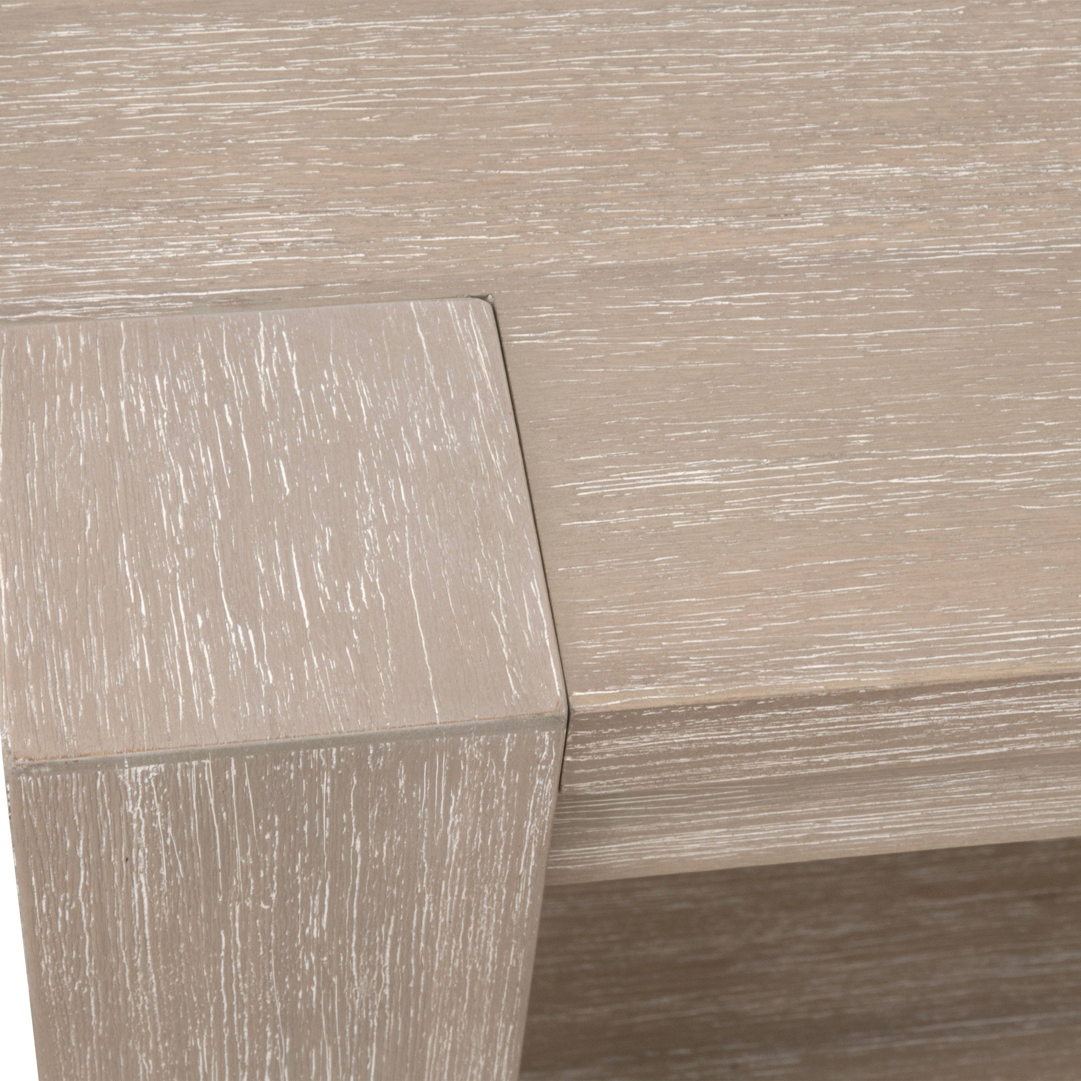Close-up of the wood grain and corner detail of the Adler End Table by Essentials for Living.