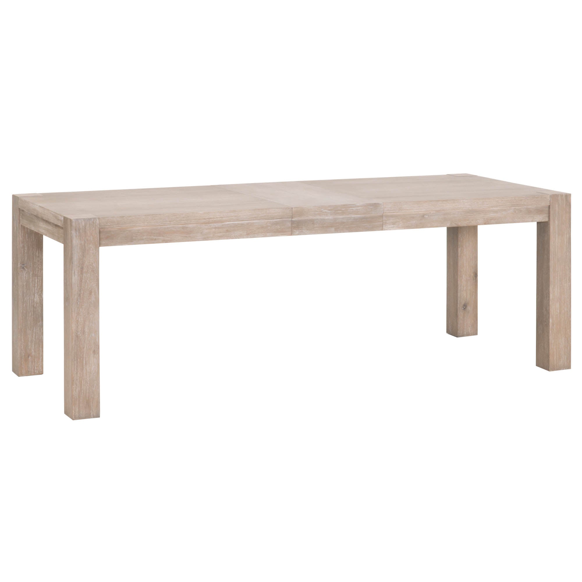 Adler Extension Dining Table in light honey oak with thick legs and expandable top by Essentials for Living