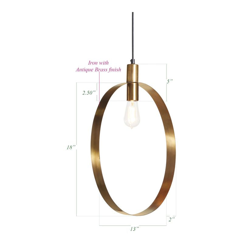 Outstanding Ariana Pendant in Antique Brass