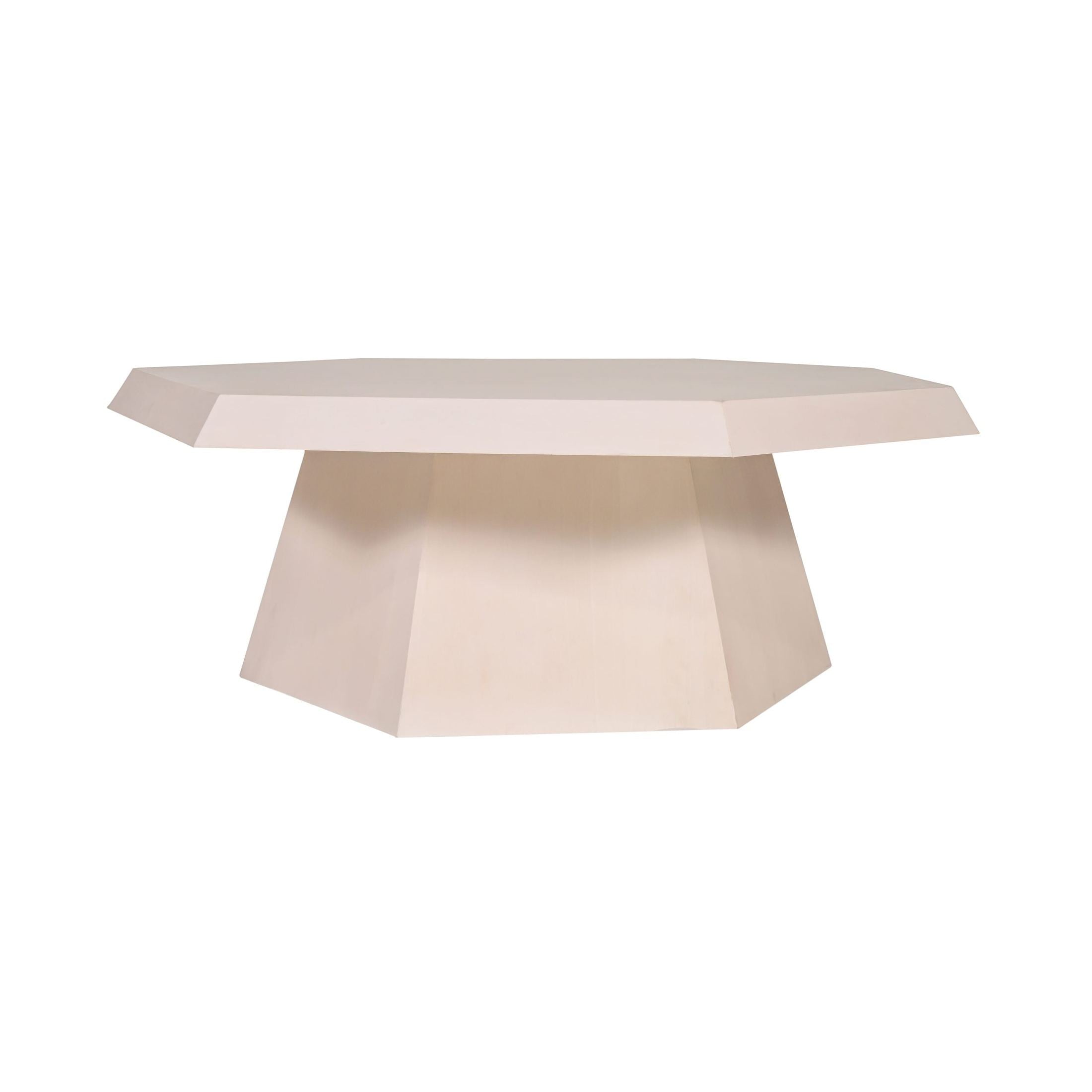 Minimalist whitewashed Benton Coffee Table with geometric design and low profile, perfect for modern spaces by GO HOME.