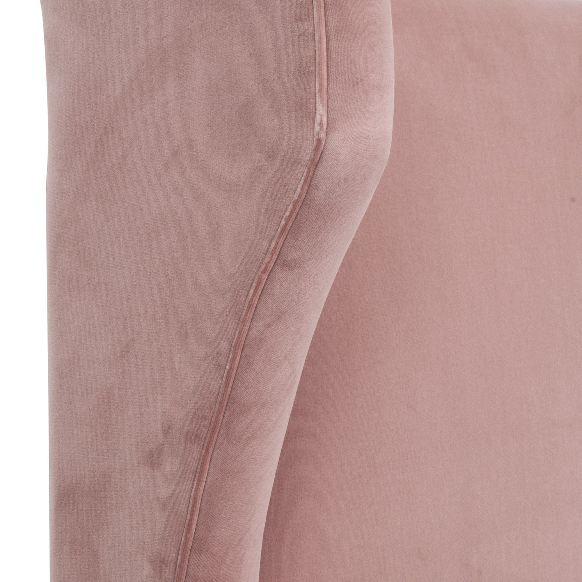 Close-up of plush Petal Velvet upholstery on the Balboa Twin Bed by Essentials for Living