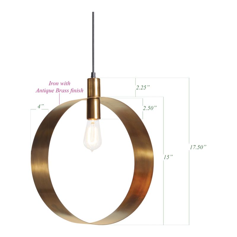 Beautiful Barbra Pendant Antique Brass