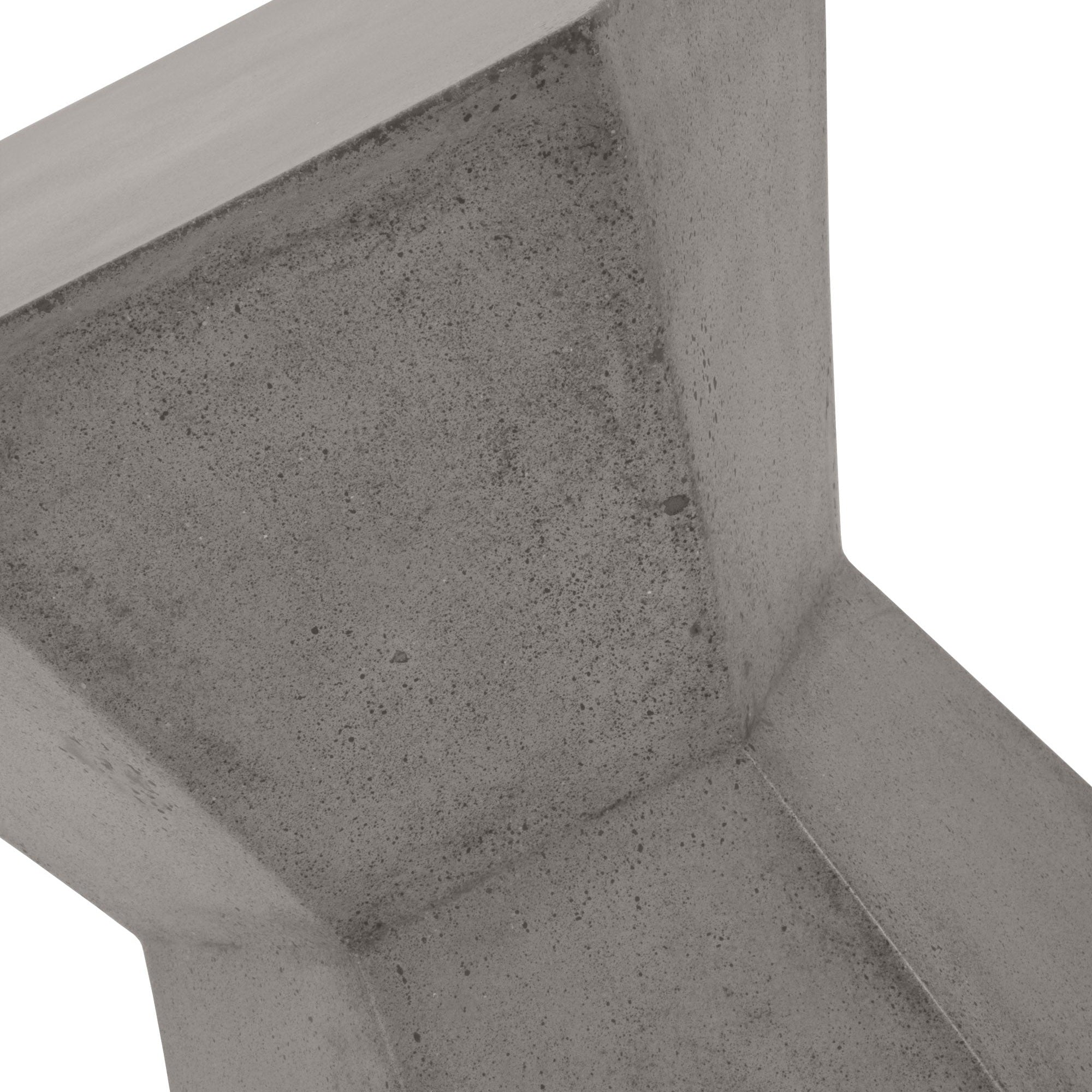 Close-up of slate gray fiber-reinforced concrete surface on Bento Accent Table by Essentials for Living.