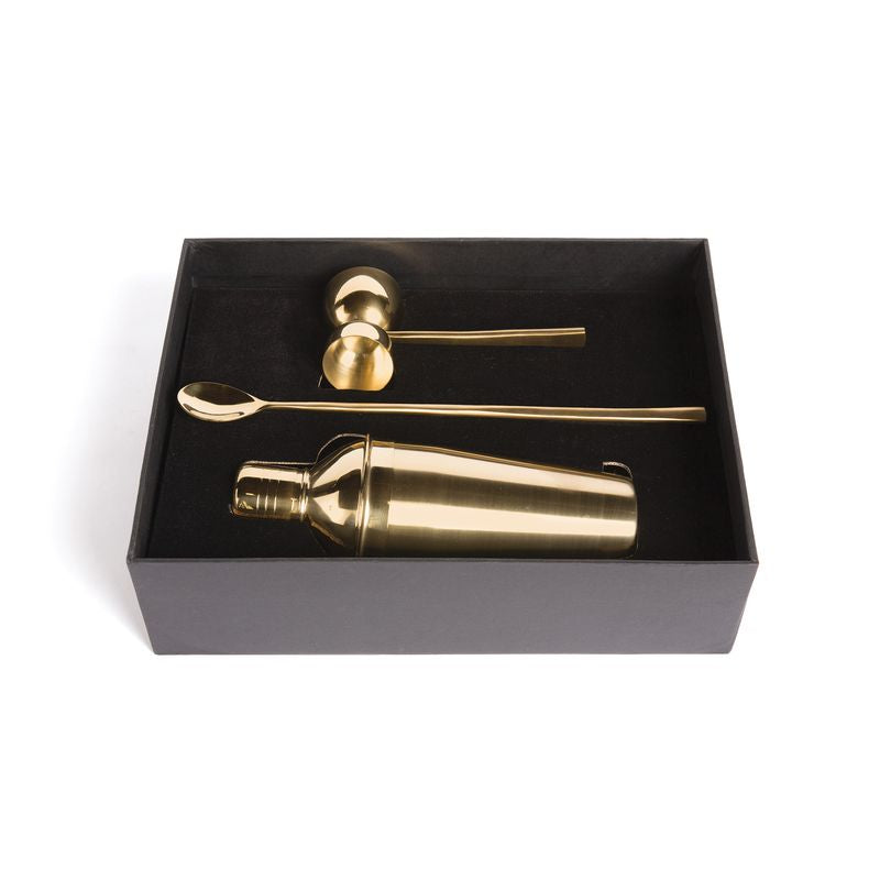 Three Pieces of Bond Bar Tool Set Finish in Gold