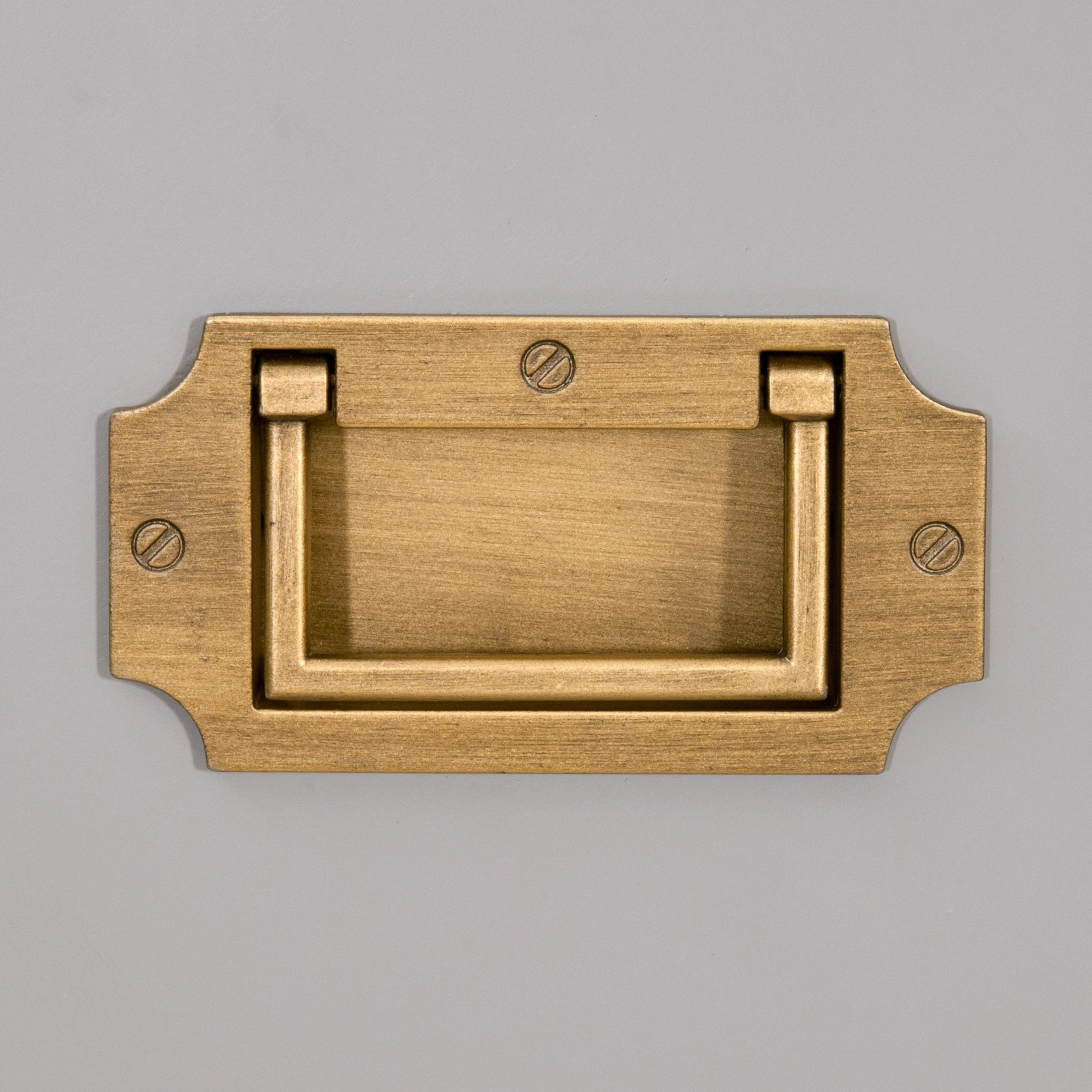 Brushed gold drawer handle detail of Bradley 7-Drawer Double Dresser by Essentials for Living.