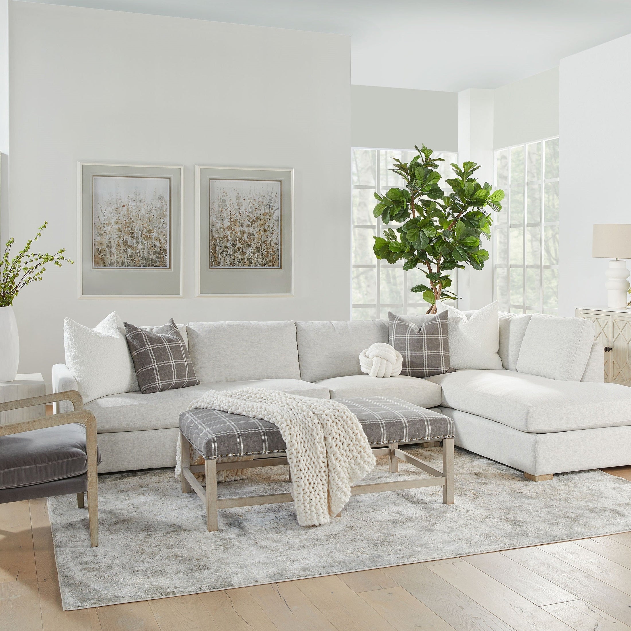 Clara Modular 2-Seat Left Slim Arm Sofa