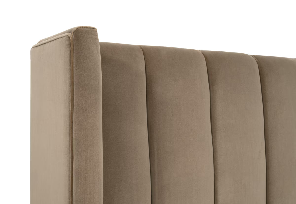 Chandler Channeled Velvet Upholstered Bed