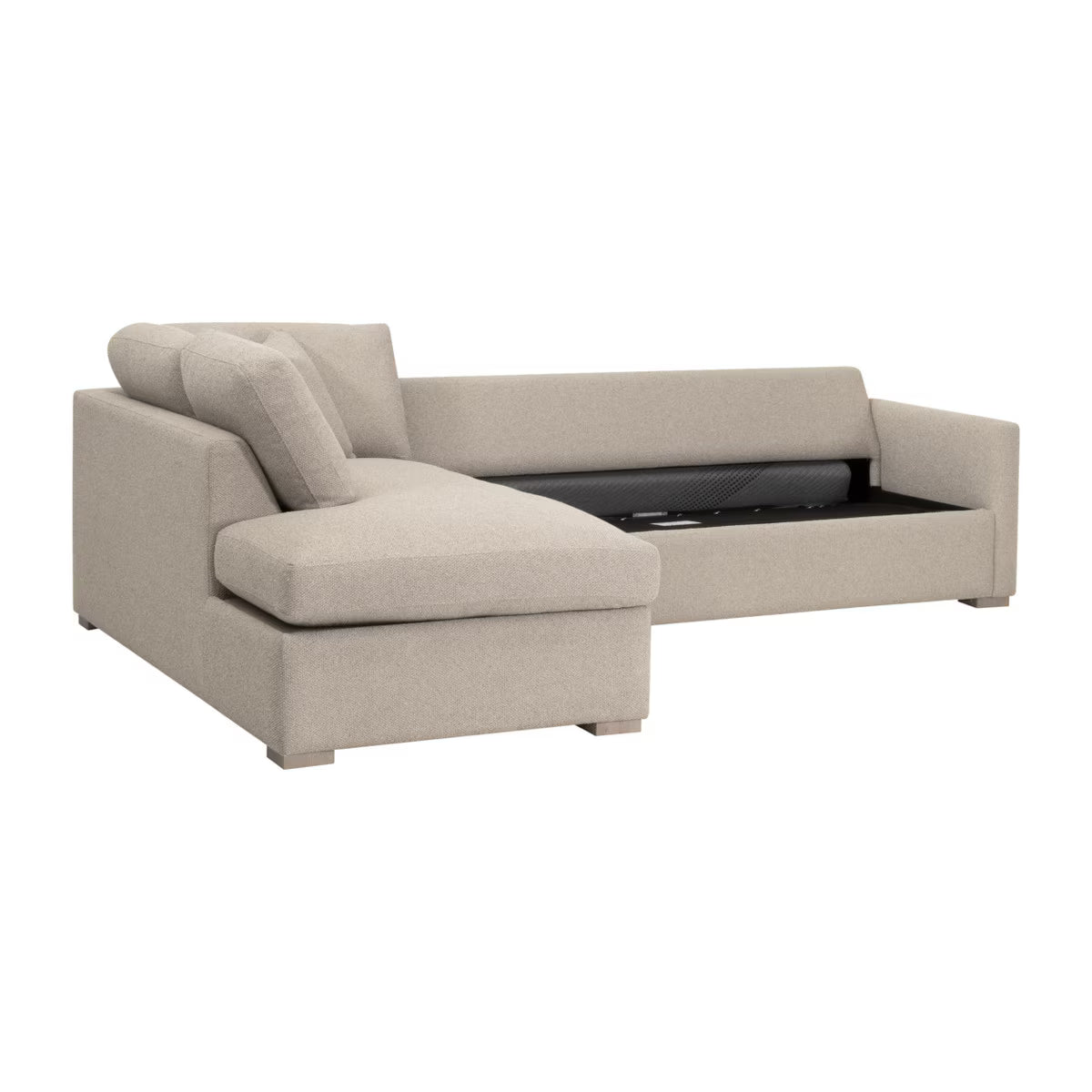 Clara 112" Slim Arm Sleeper Queen LF Sectional