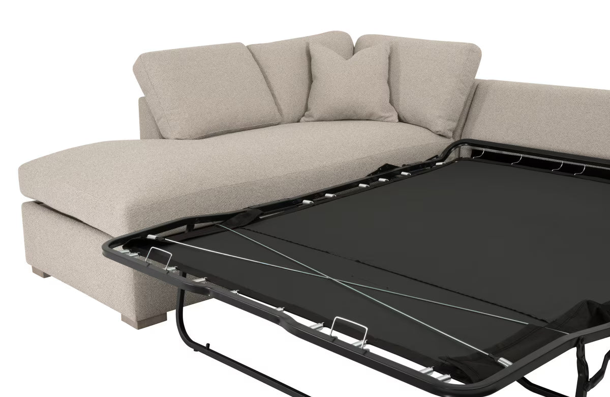 Clara 112" Slim Arm Sleeper Queen LF Sectional