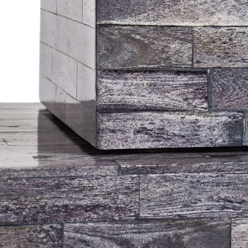 Set of Three Derek Decorative Box Set Finished with Grey Color