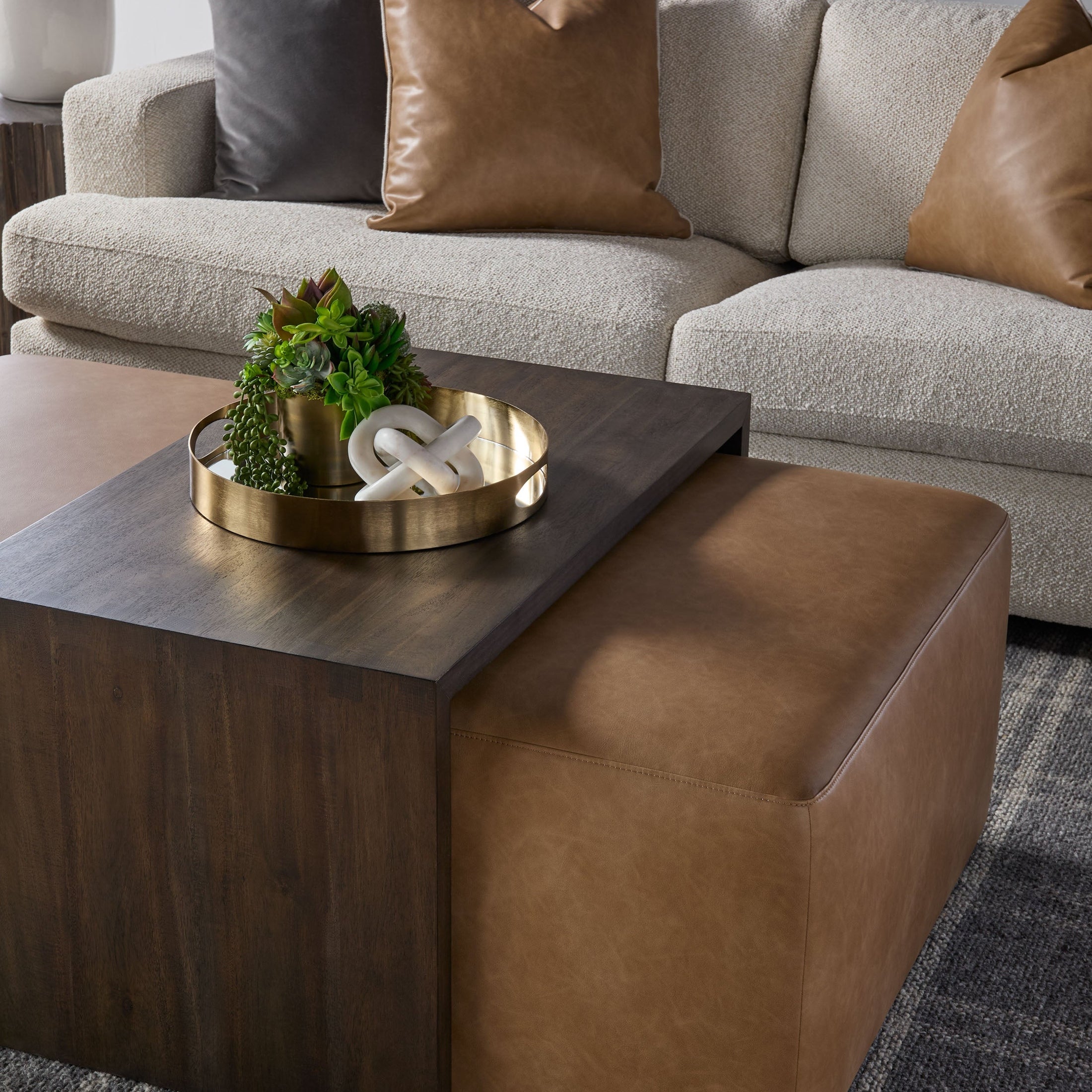 Dovetail Upholstered Coffee Table