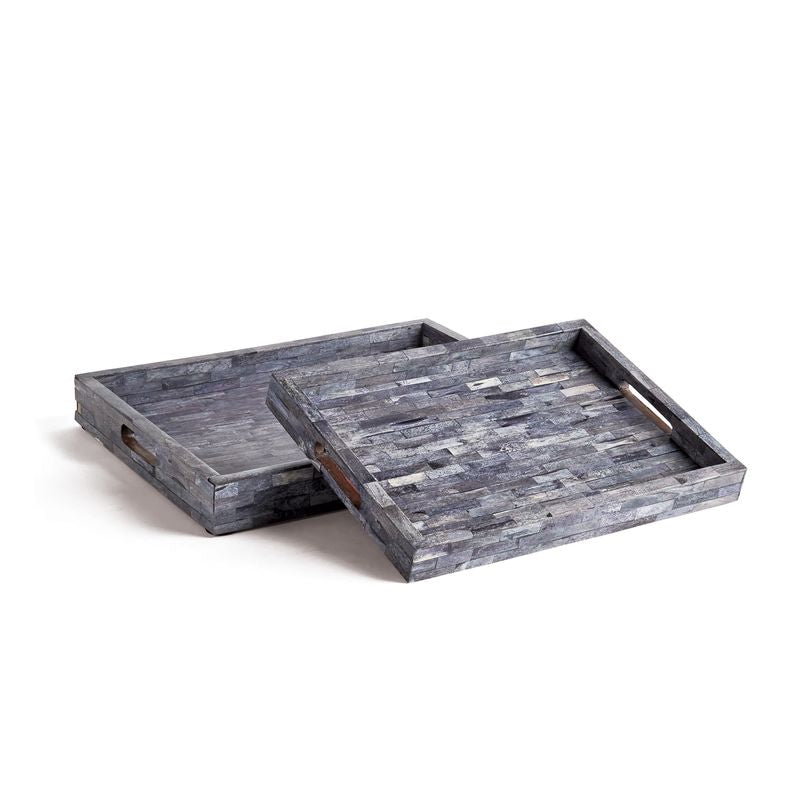 Set of Teo Heather Trays with Grey Color