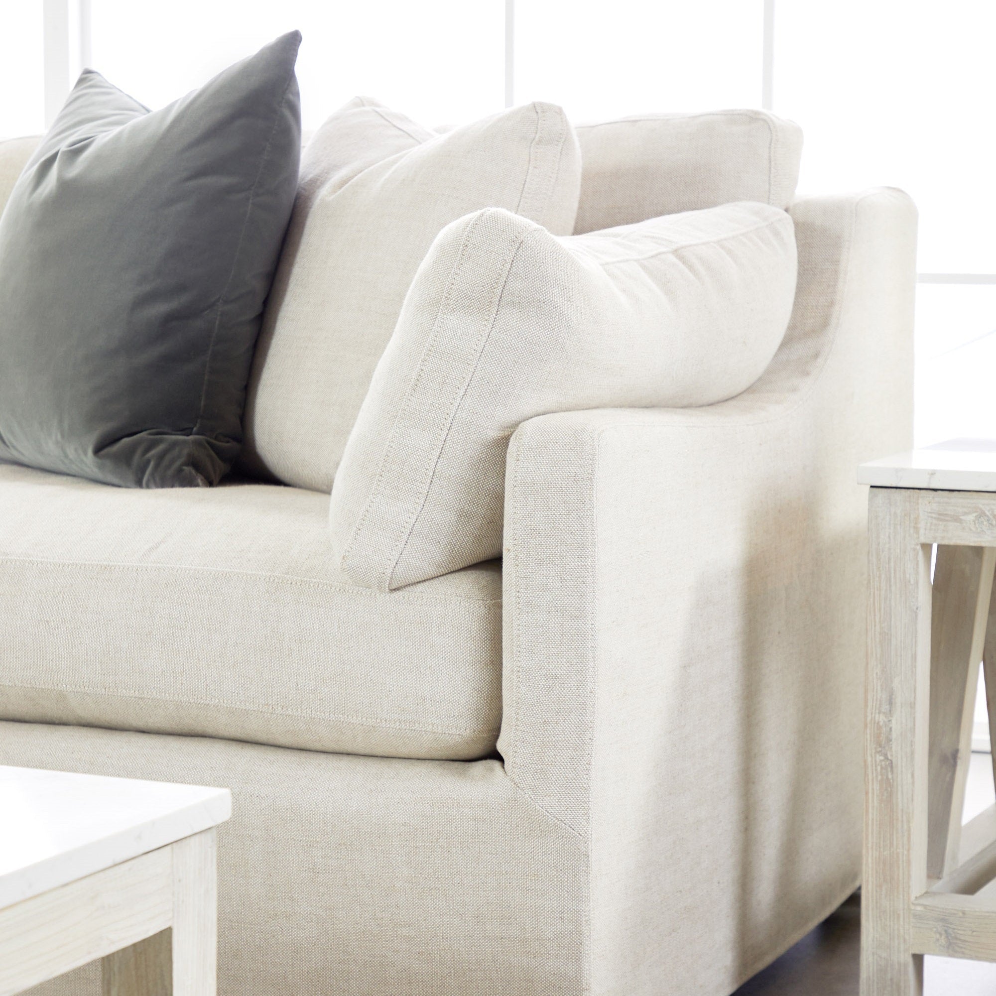 Lena Modular Slipcover 2-Seat Right Slope Arm Sofa