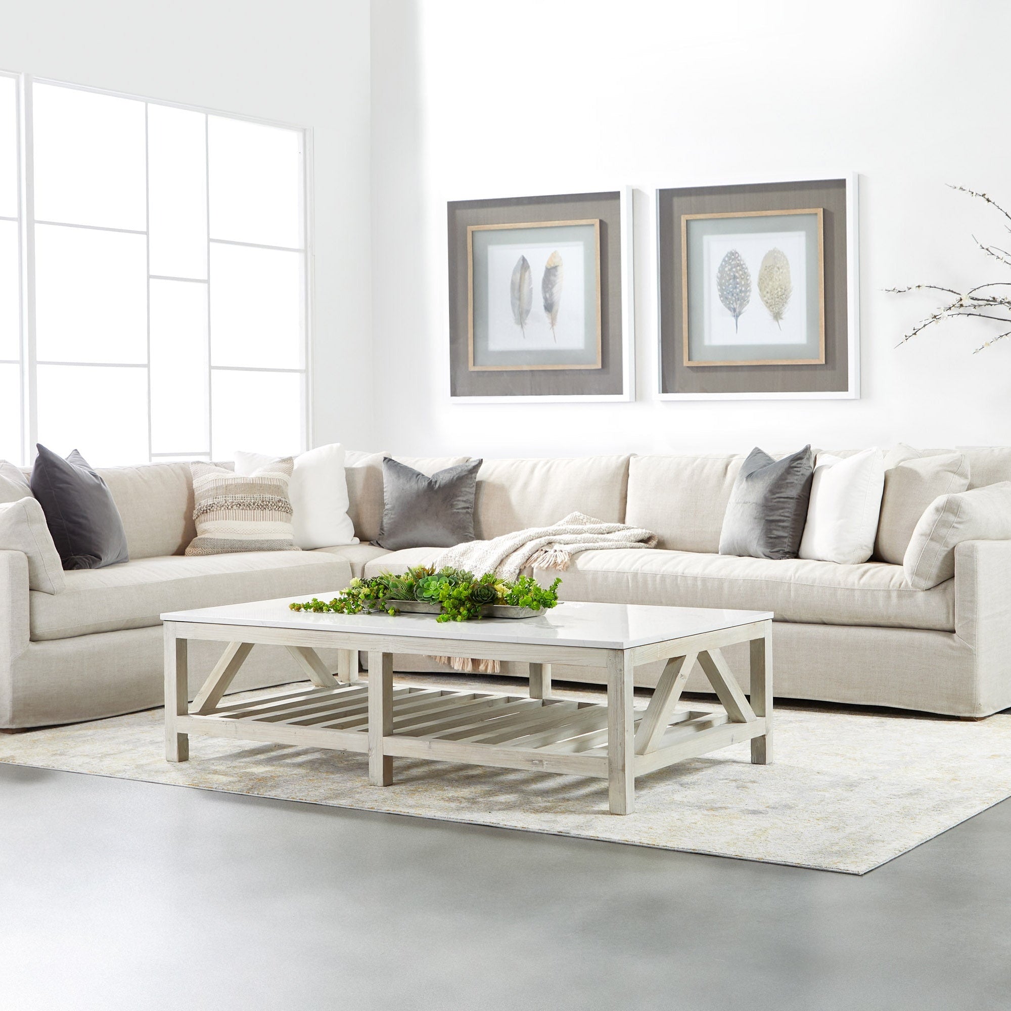 Lena Modular Slipcover 1-Seat Armless Chair