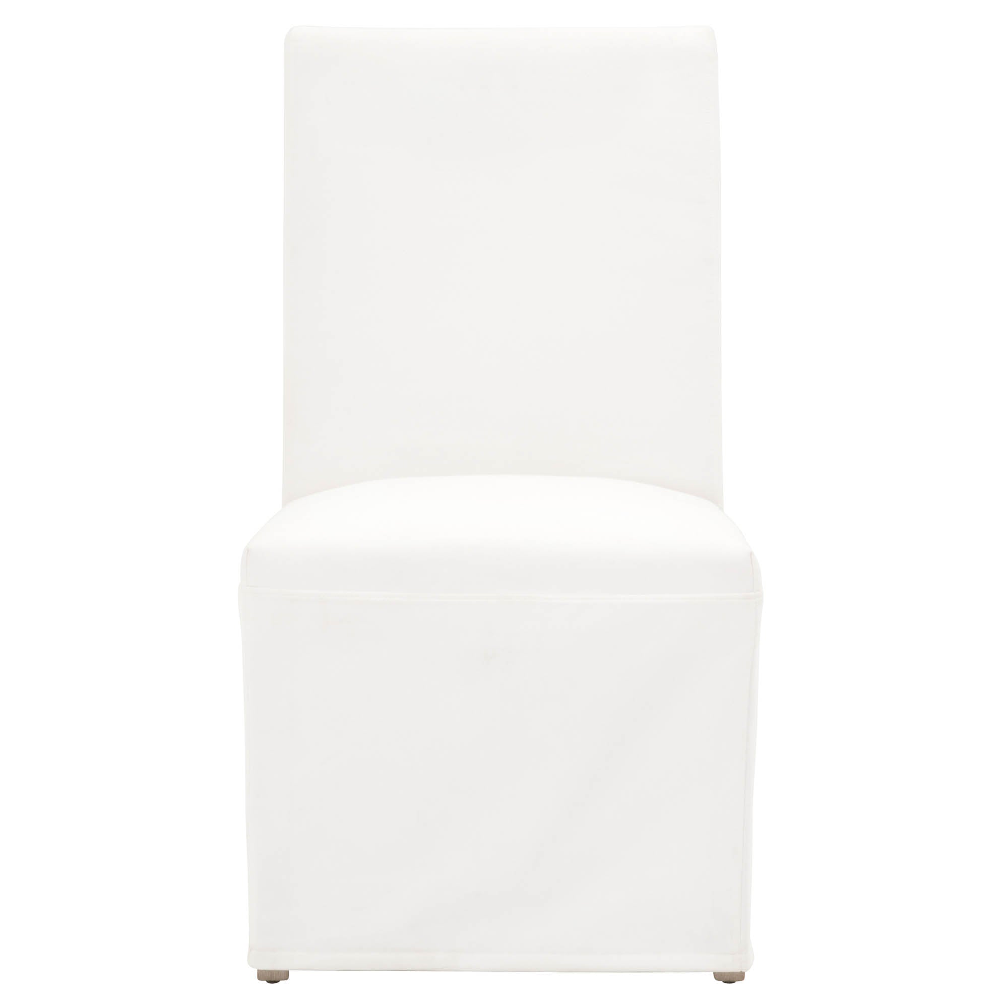 Essentials For Living Levi slipcover dining chair with neutral upholstery and solid birch wood base for durability and style