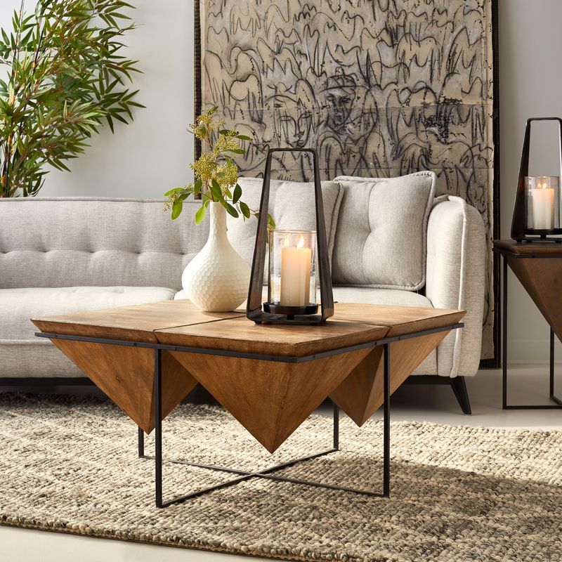 New Prudential Lantern β Dark Pewter in Living Room with Candle