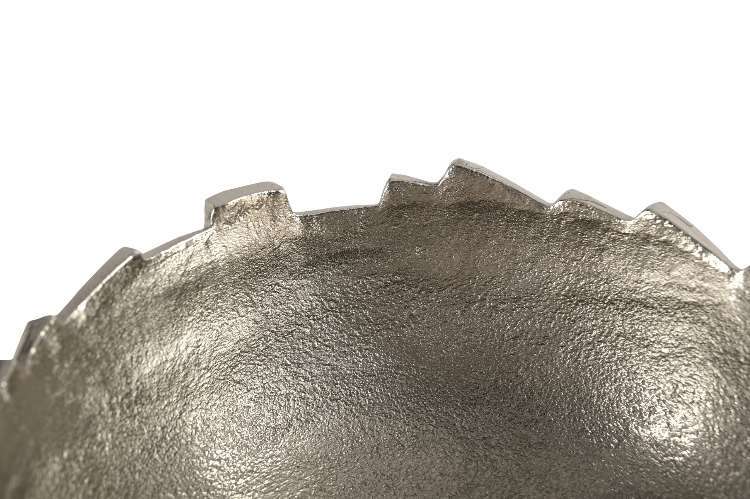 Strappy Bowl with open metal strap design and polished modern finish