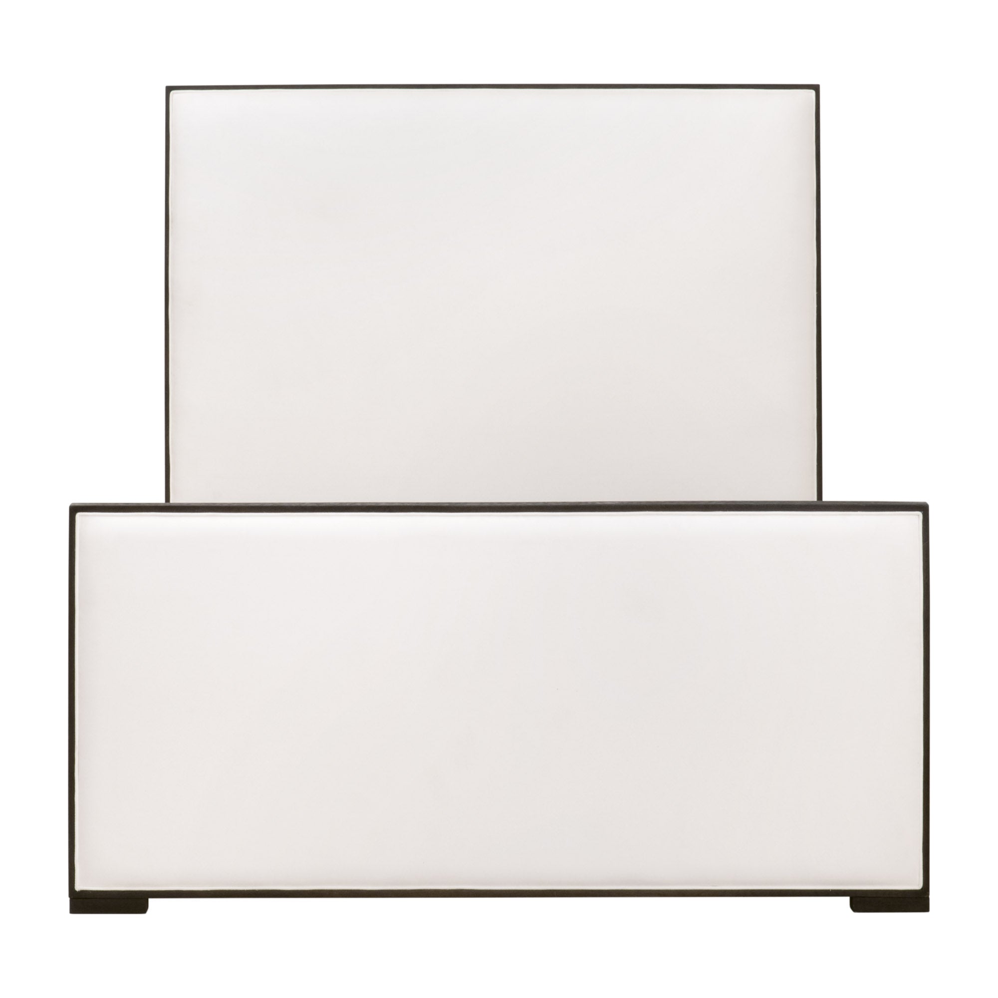 Tailor Queen Bed by Essentials For Living with matte brown oak frame and Peyton-Pearl upholstery in neutral tone