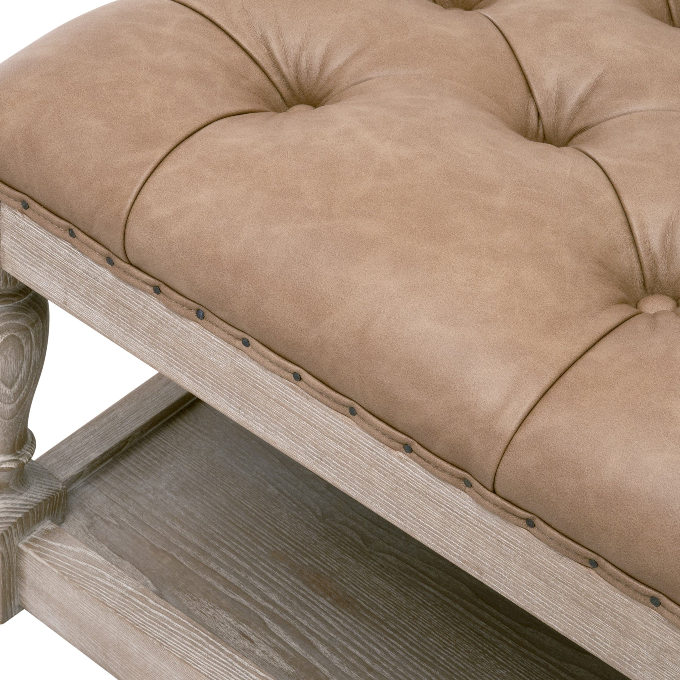 Townsend Tufted Upholstered Rectangle Coffee Table