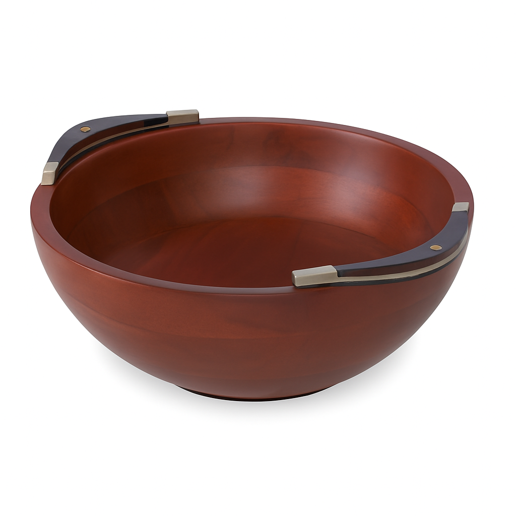 Wiham Bowl in brown and gold with decorative modern design