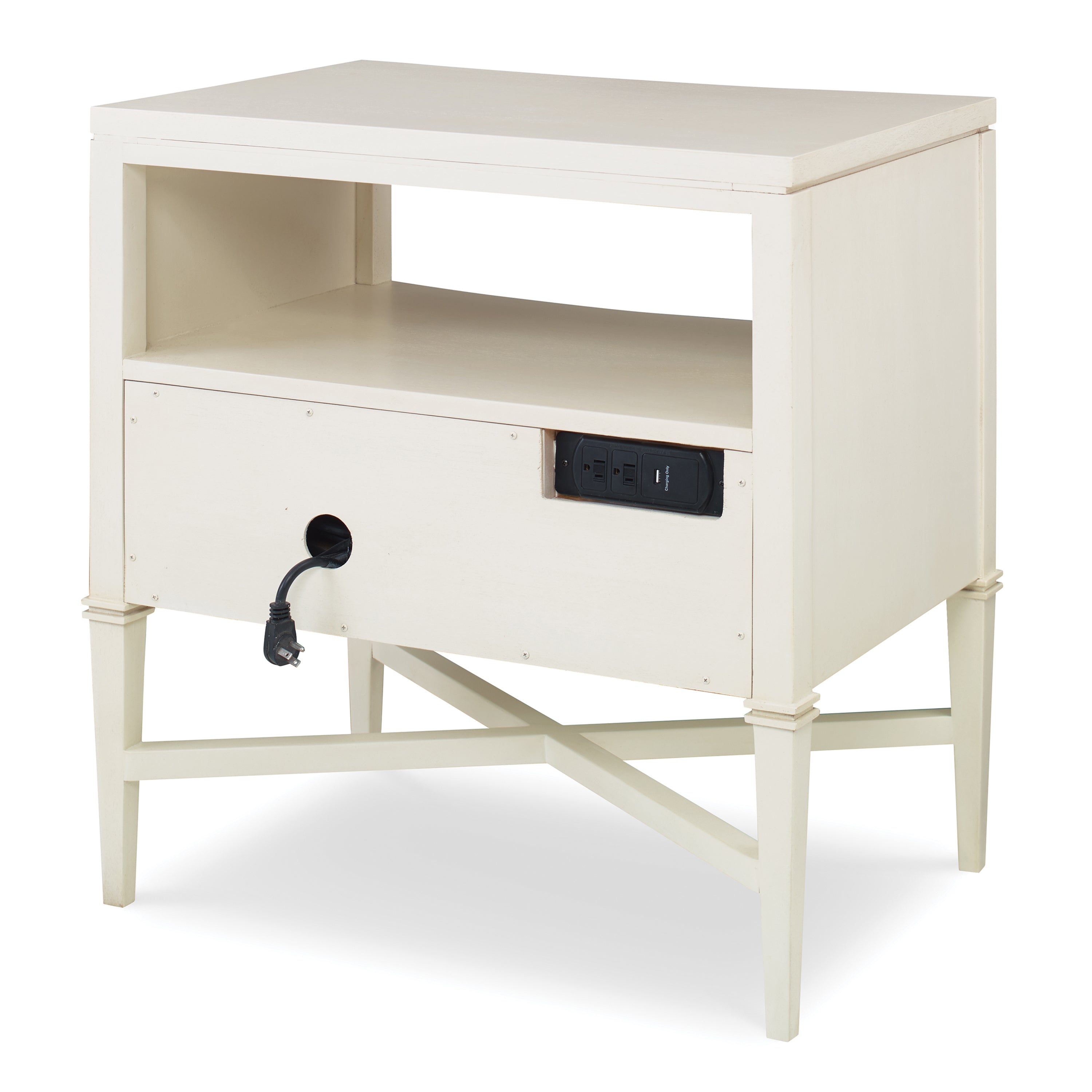 Reeded Nightstand - Linen