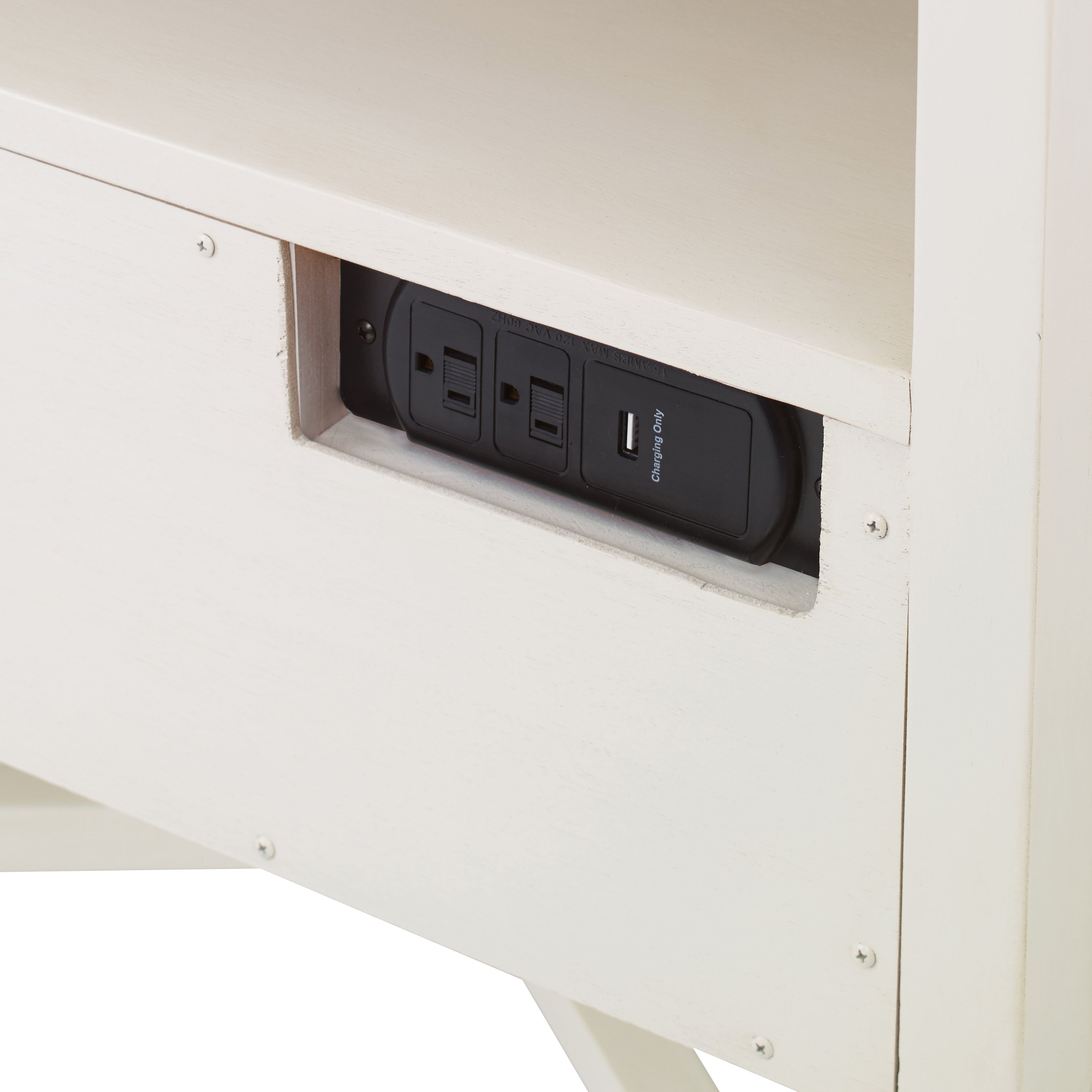 Reeded Nightstand - Linen