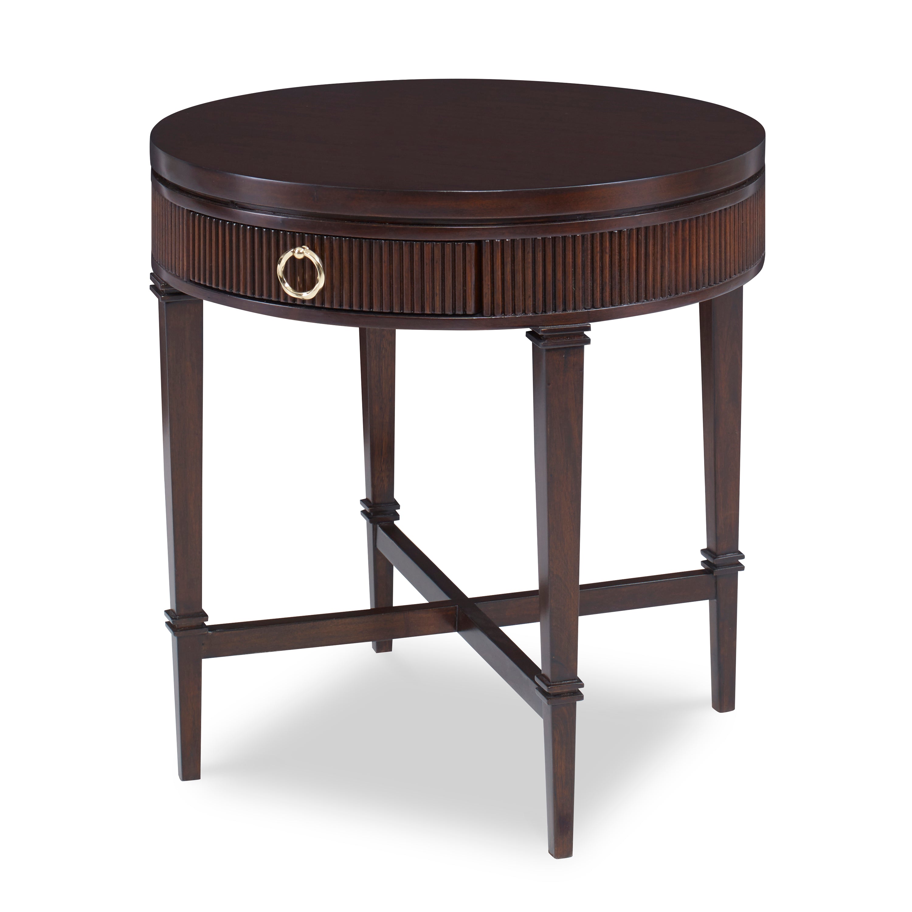 Reeded Side Table - Round