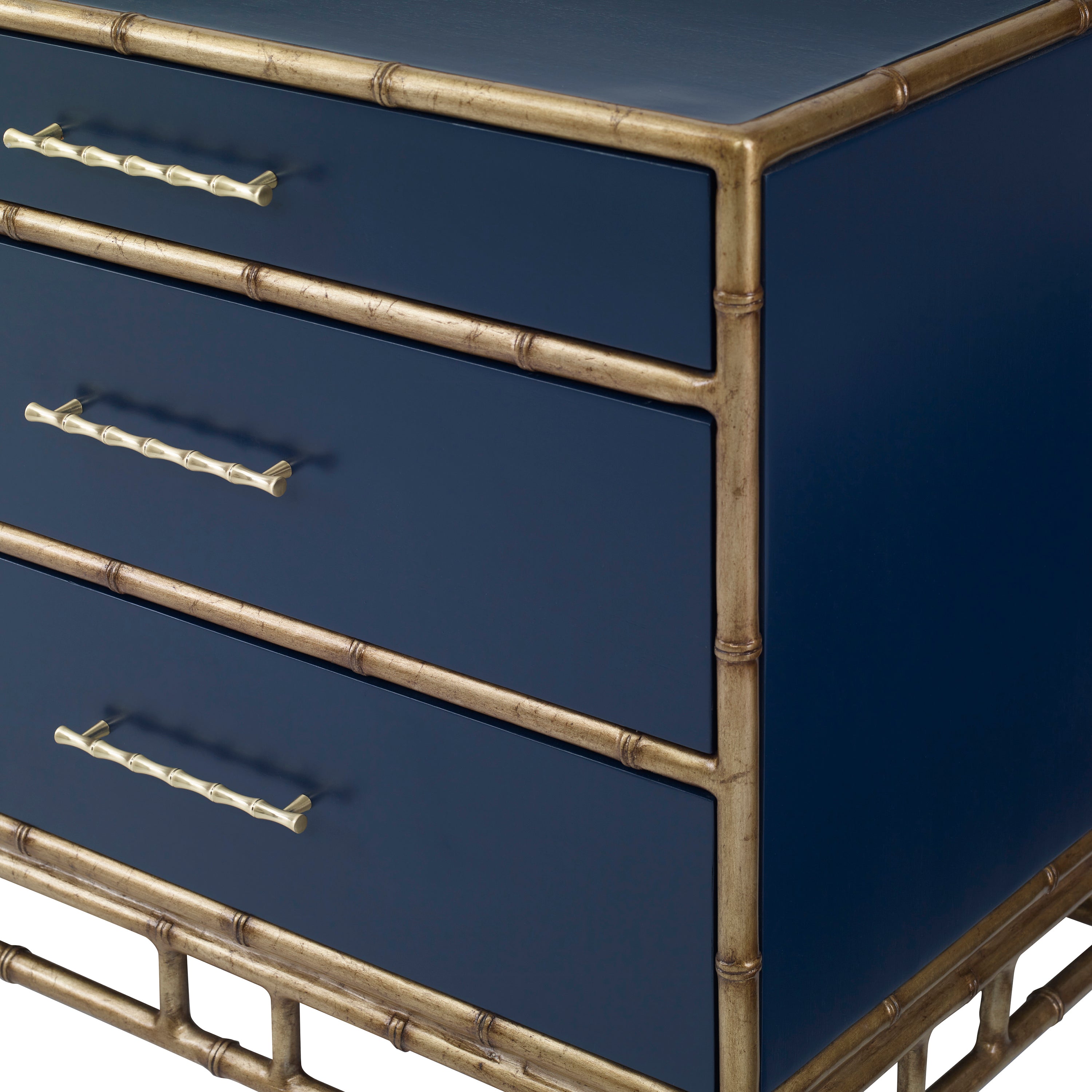 Chinoiserie Nightstand - Cadet Blue