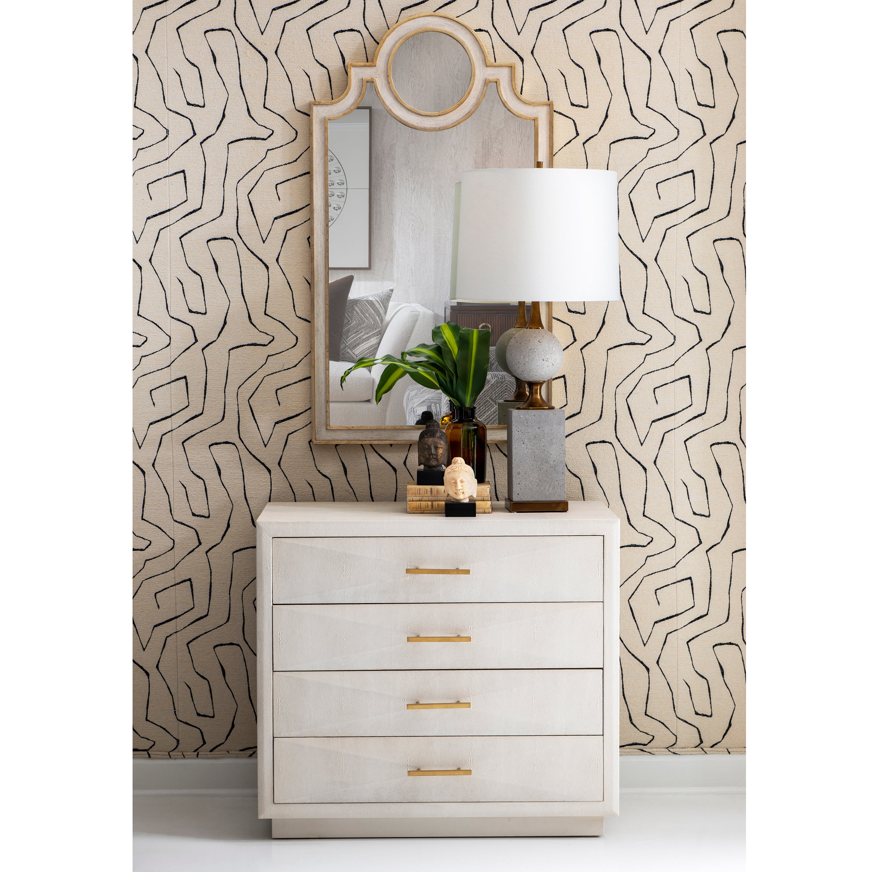 Shagreen Pyramid Dresser - Linen