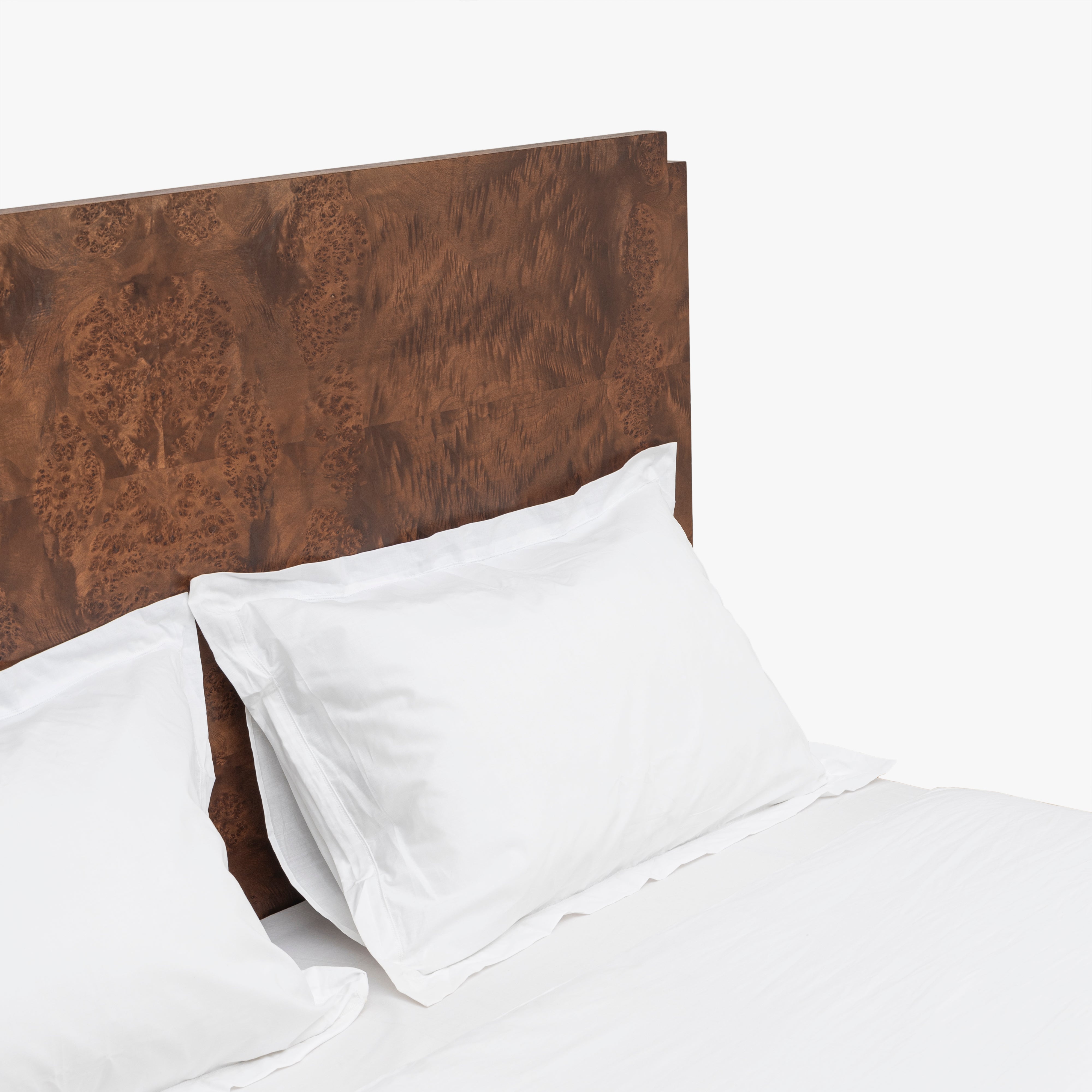 Wesley Burl Bed - Queen - Dark Burl