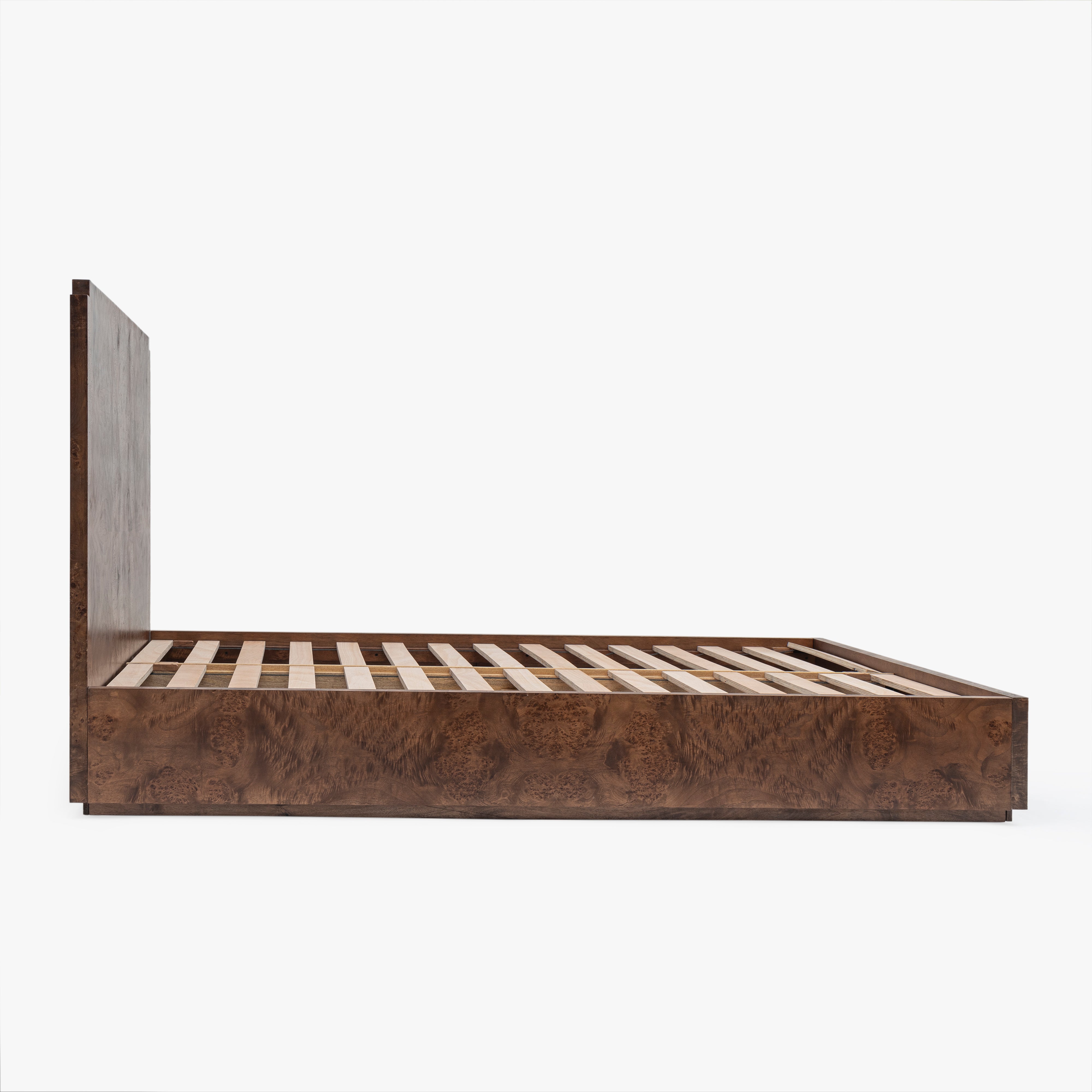 Wesley Burl Bed - Queen - Dark Burl