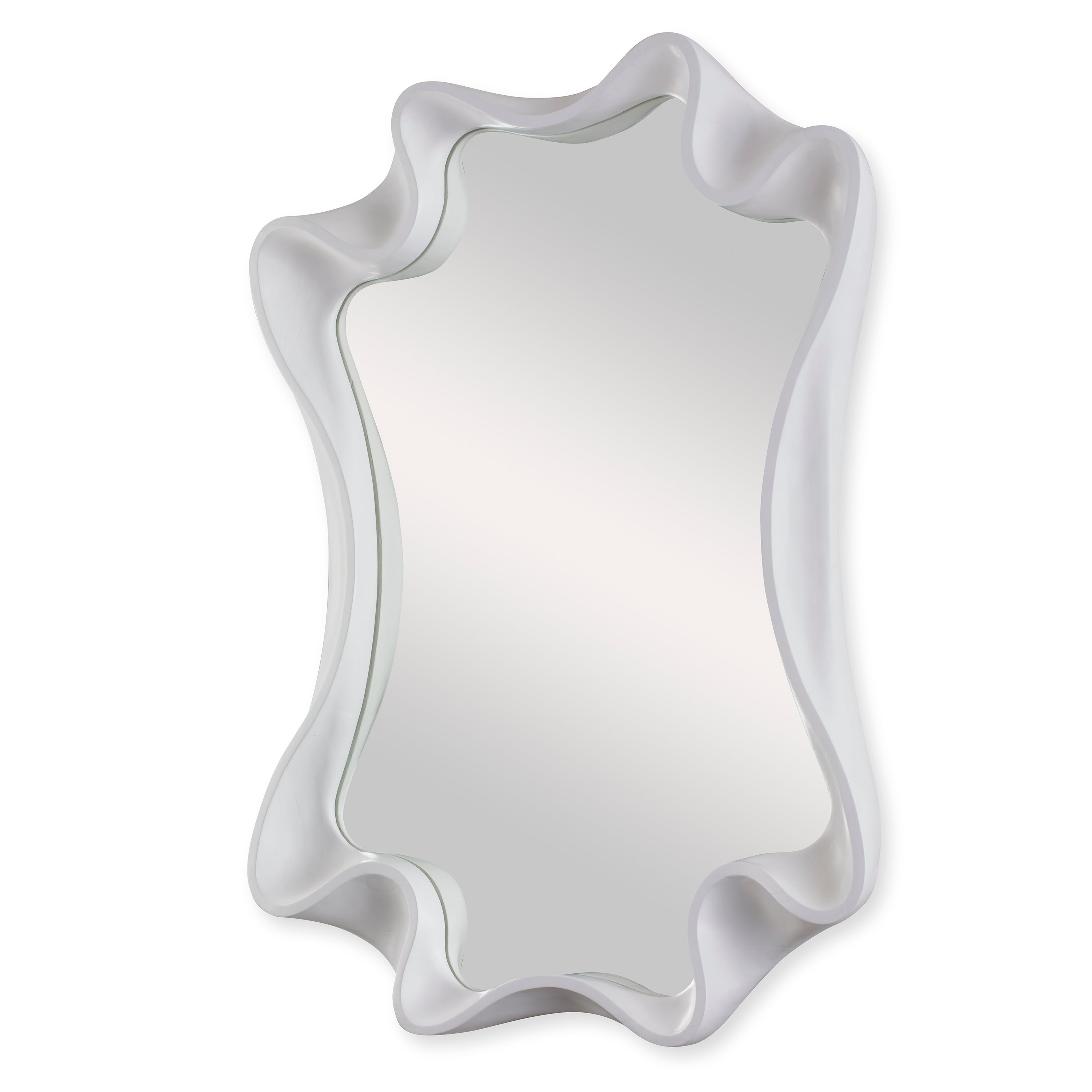 Scalloped Mirror - Bright White