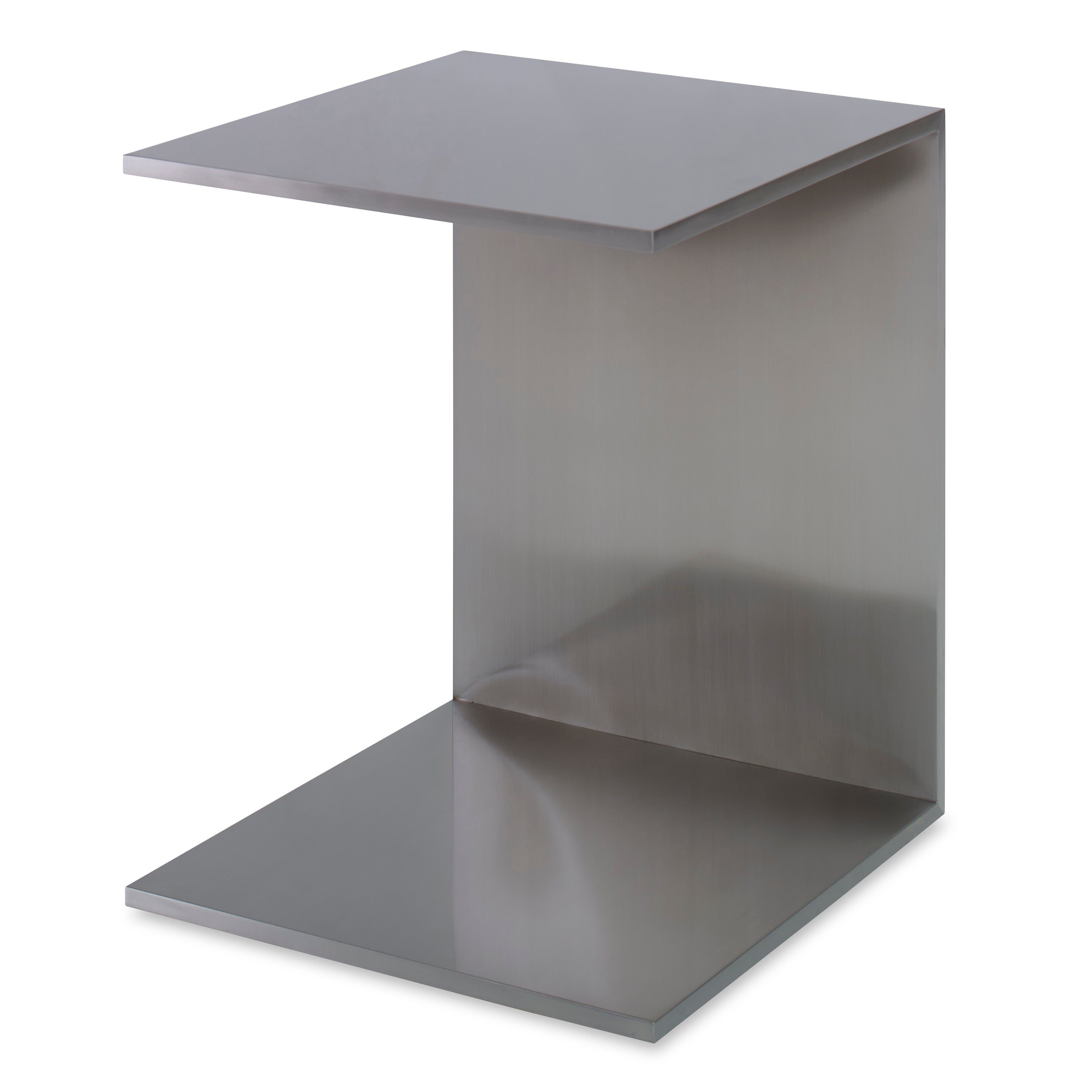 Petite C End Table - Satin Nickel