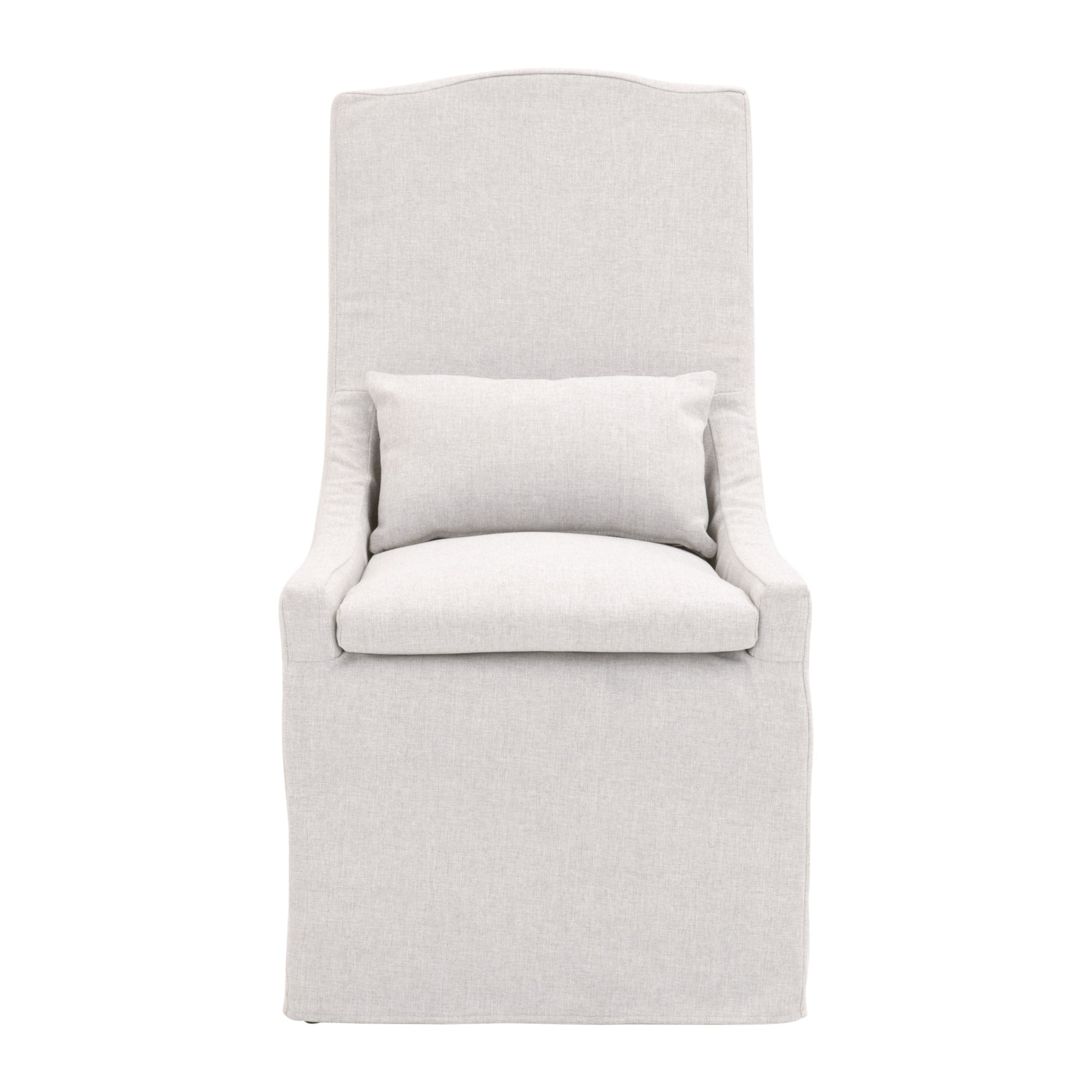 Adele Outdoor Slipcover Dining Chair with removable cushion and lumbar pillow by Essentials for Living