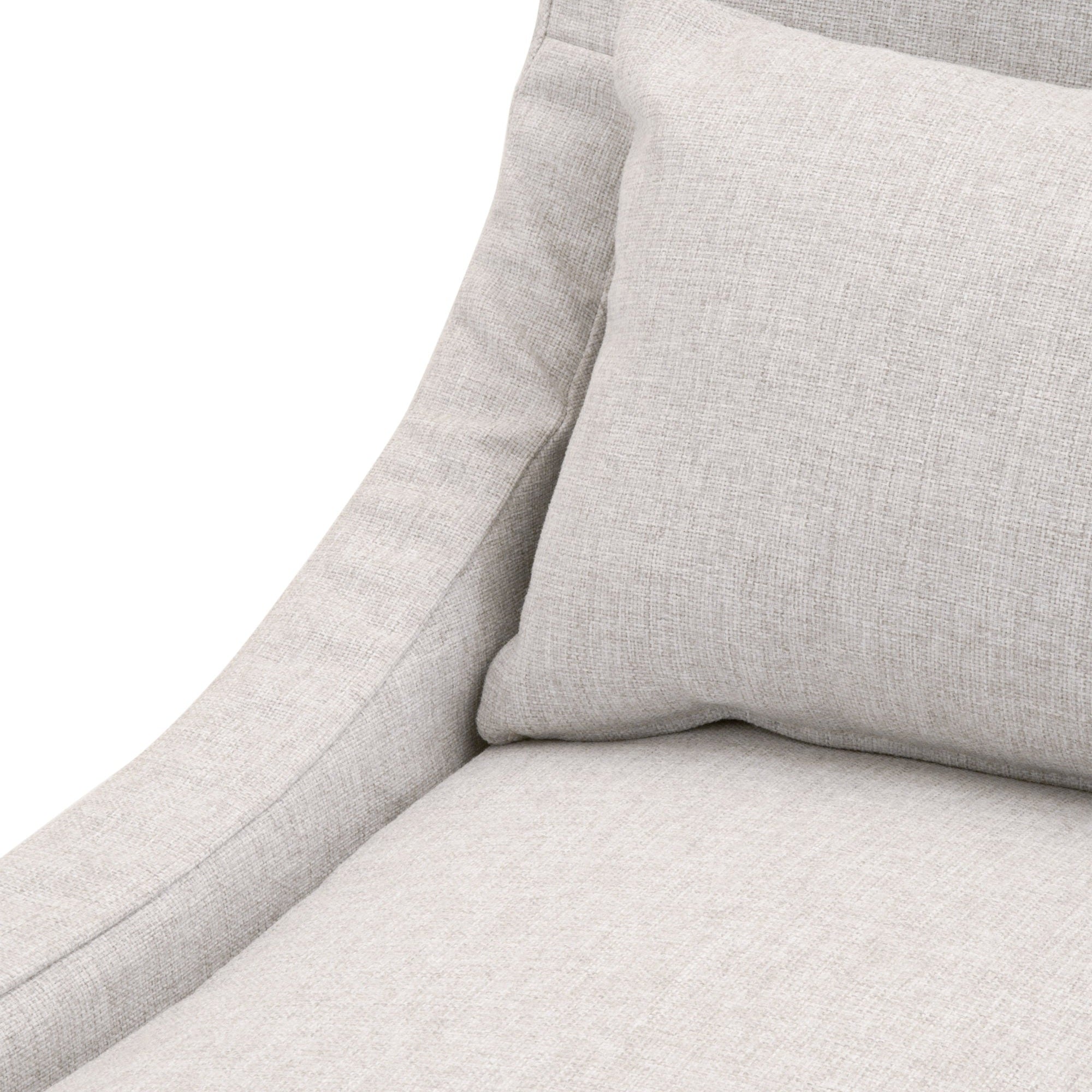 Close-up of Adele Outdoor Slipcover Dining Chair with removable cushion and lumbar pillow by Essentials for Living