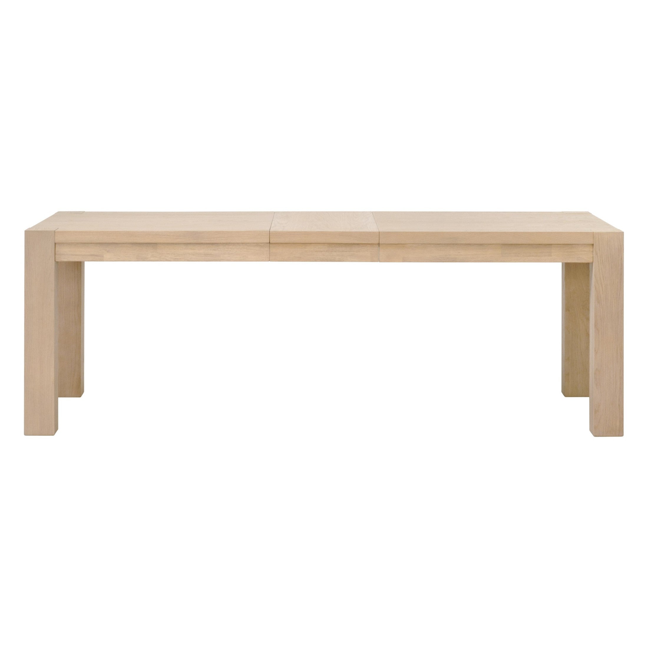 Adler Extension Dining Table in light honey oak with seamless legs and expandable leaves by Essentials for Living