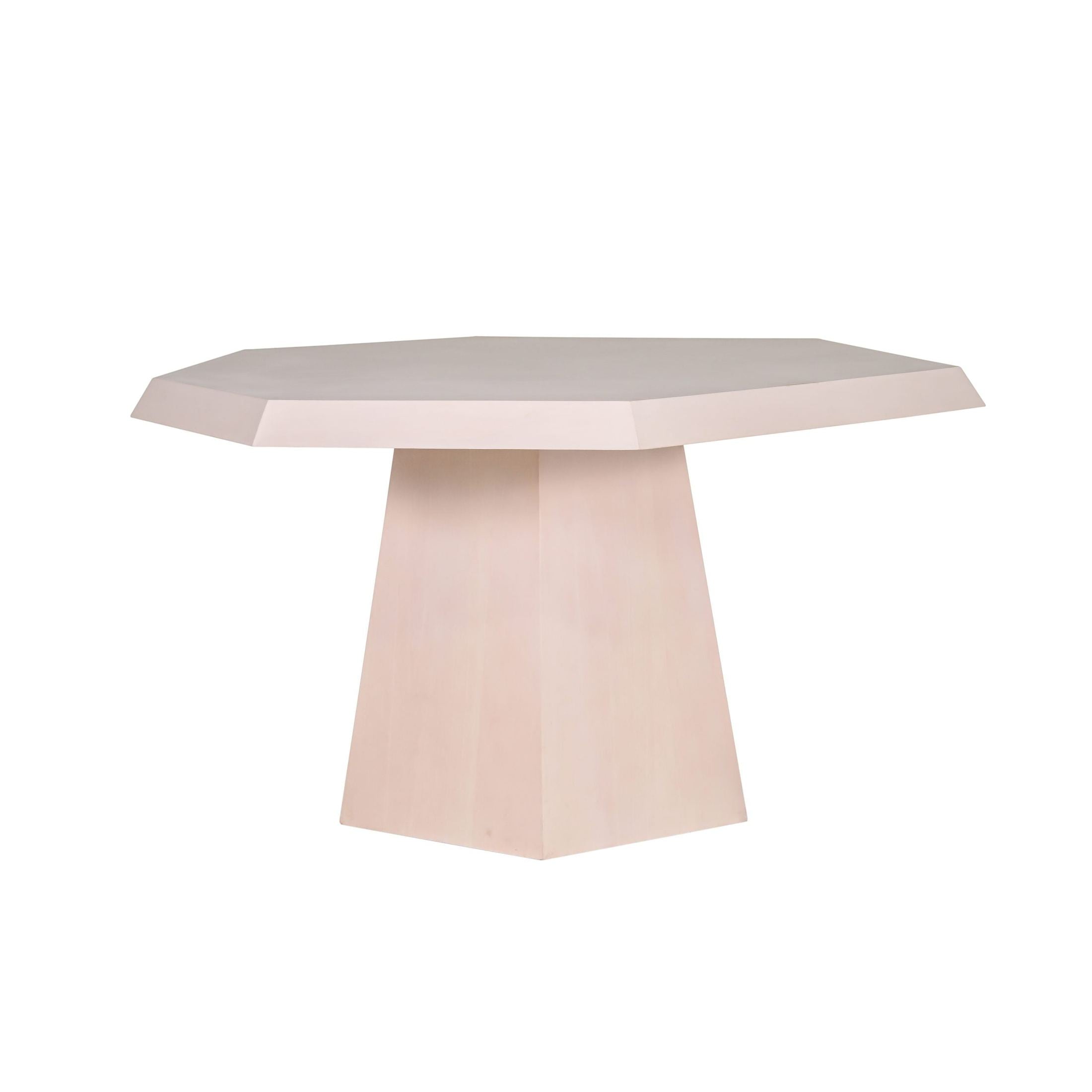 BENTON DINING TABLE with geometric whitewashed maple base and top, modern design by GO HOME