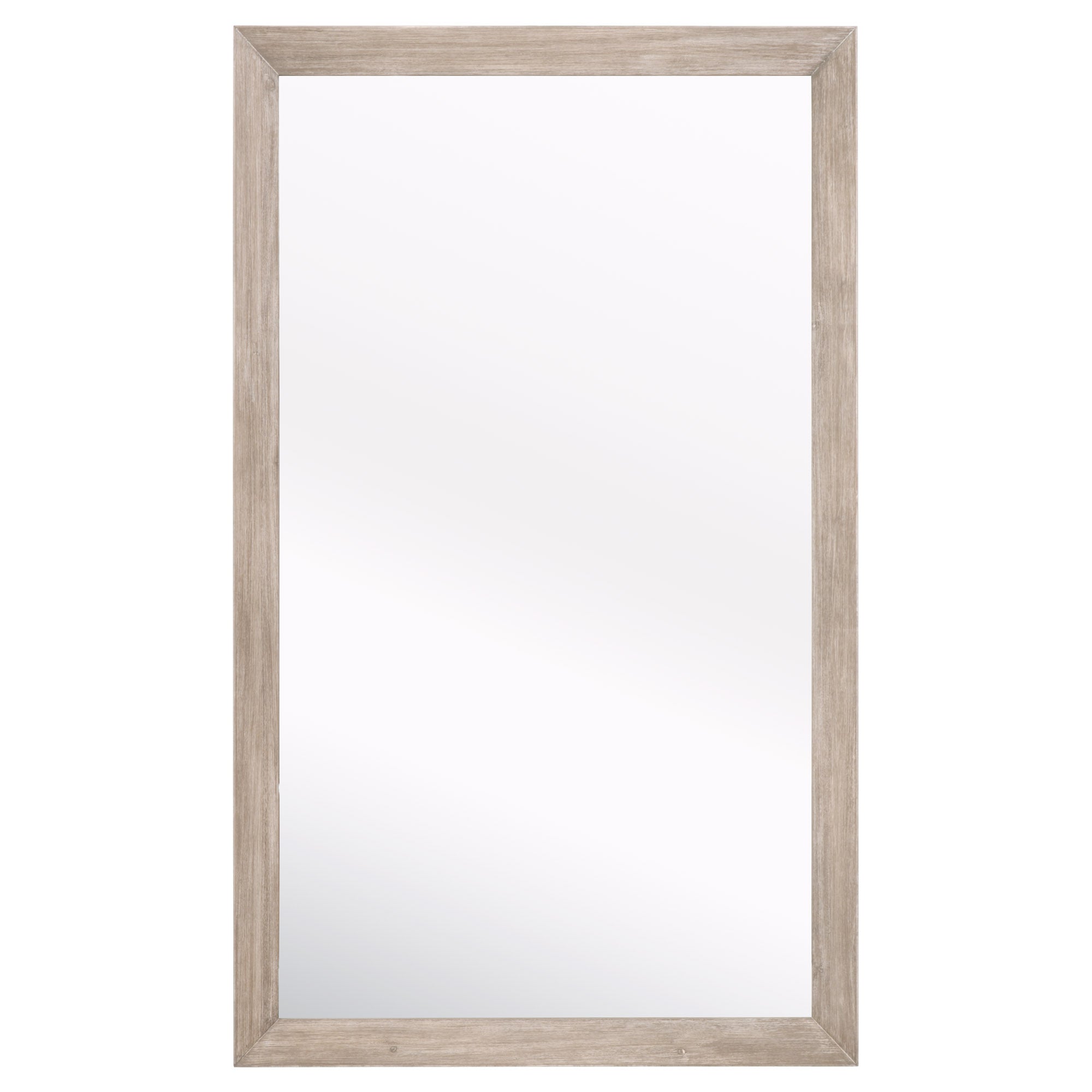 Bevel Mirror with natural gray acacia veneer frame, full-length design by Essentials for Living