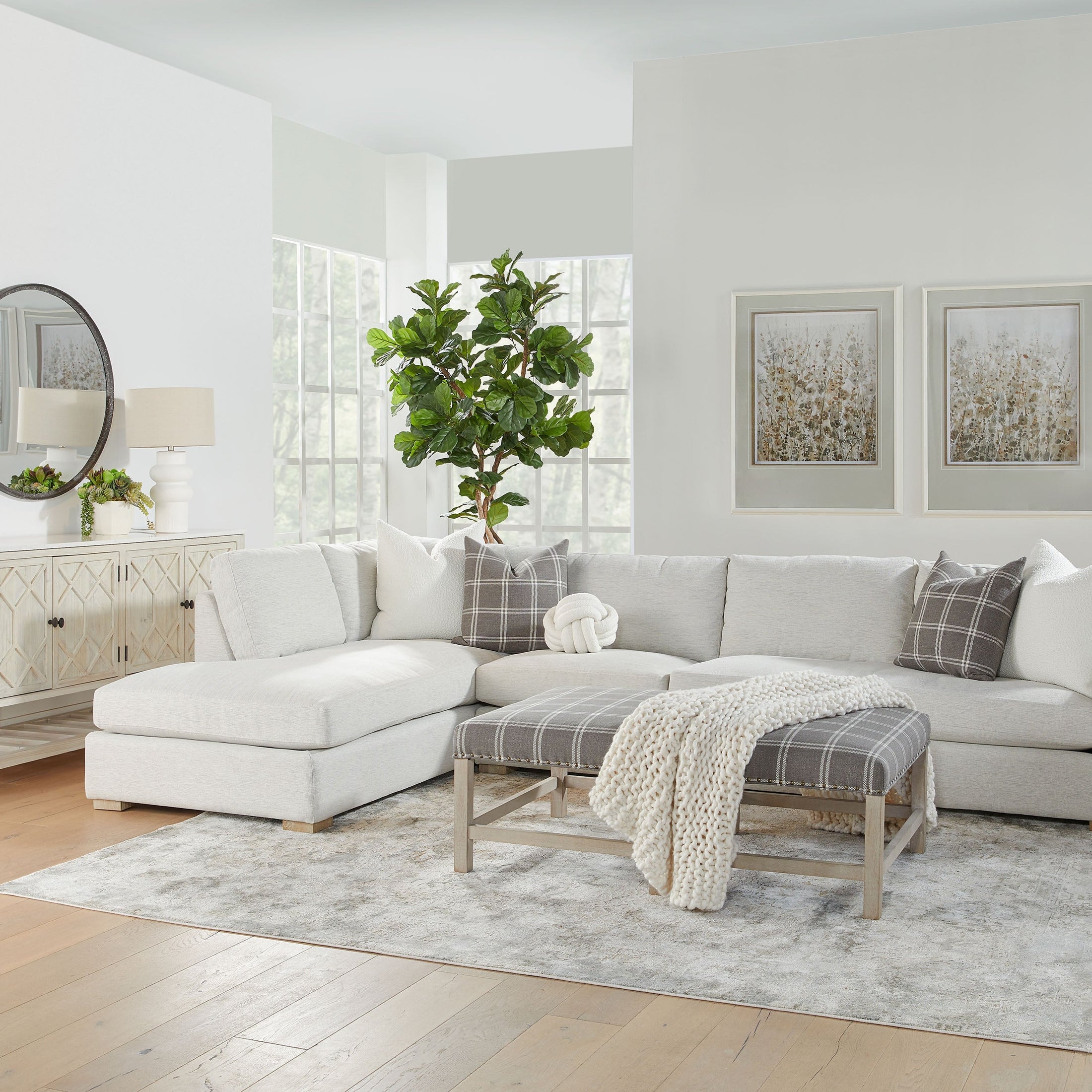 Clara Modular 2-Seat Left Slim Arm Sofa