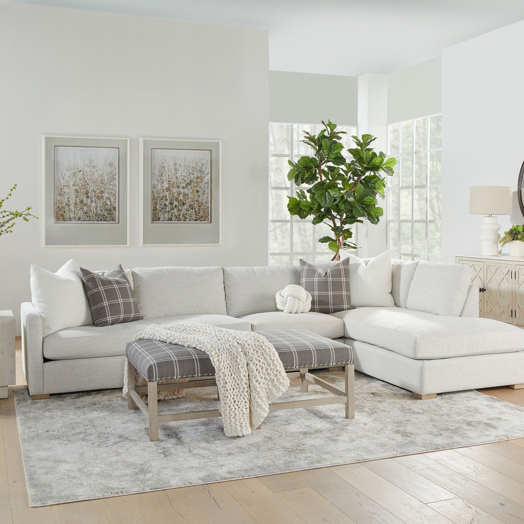 Clara Modular 2-Seat Left Slim Arm Sofa