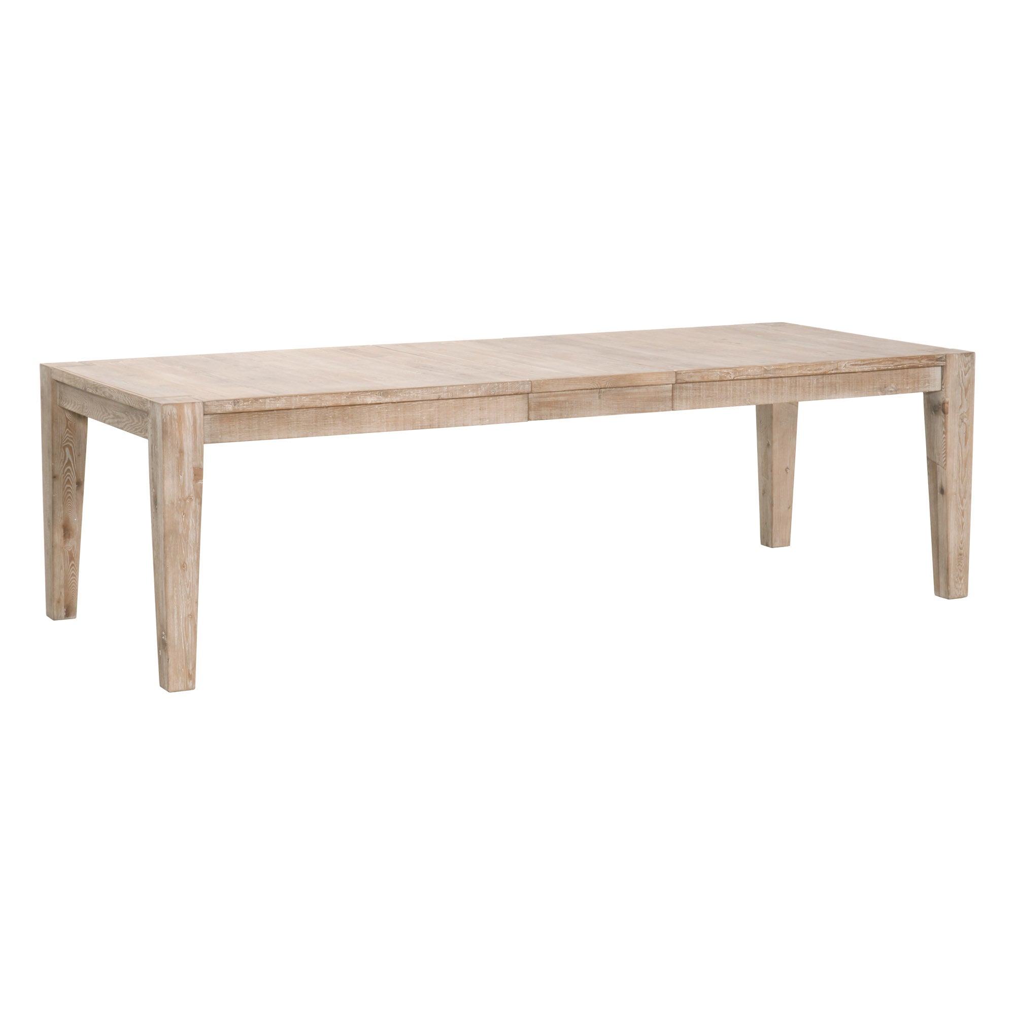 Light wood rectangular extension dining table with clean lines and sturdy legs by Essentials for Living