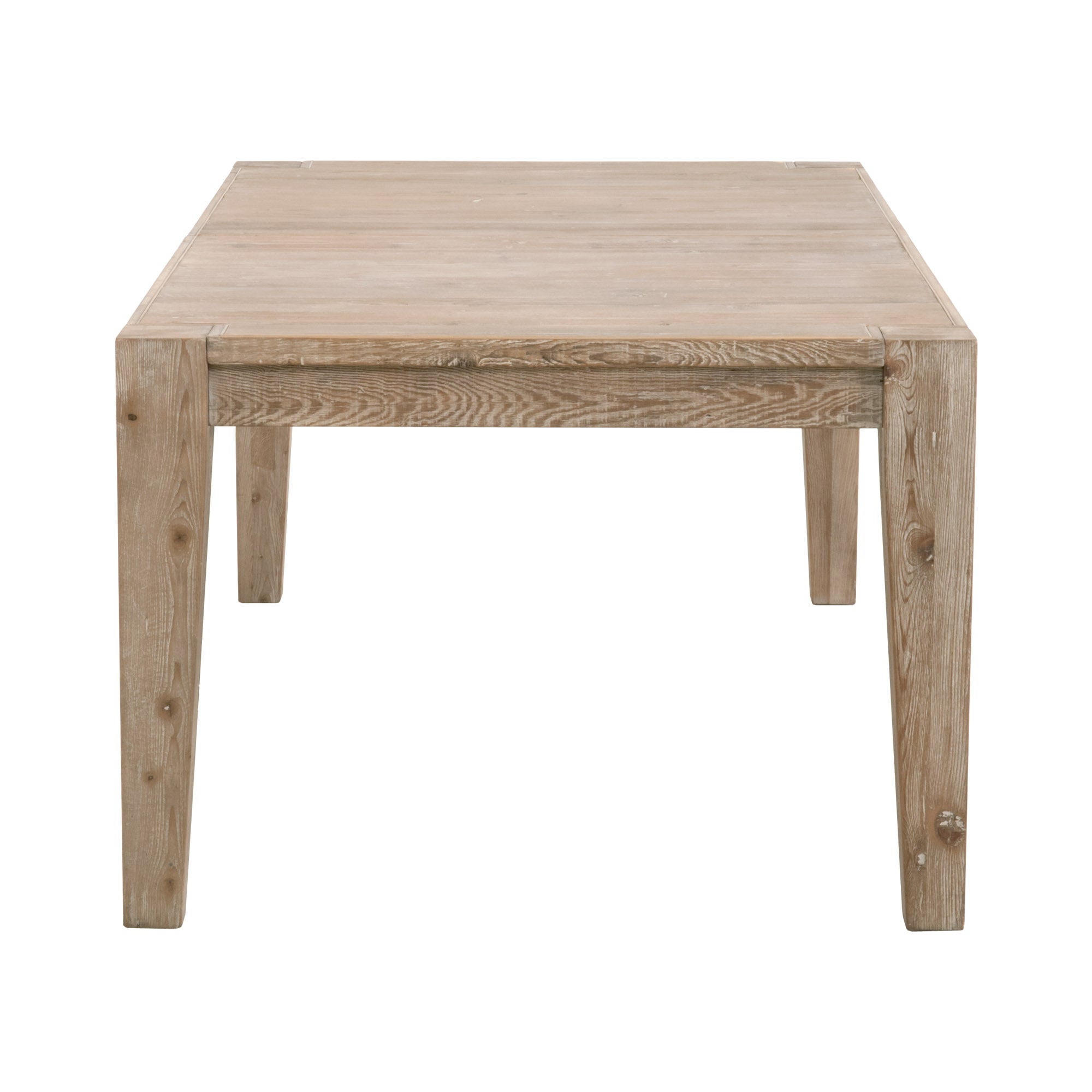 Essentials For Living Canal Extension Dining Table in smoke gray reclaimed pine with natural wood grain texture